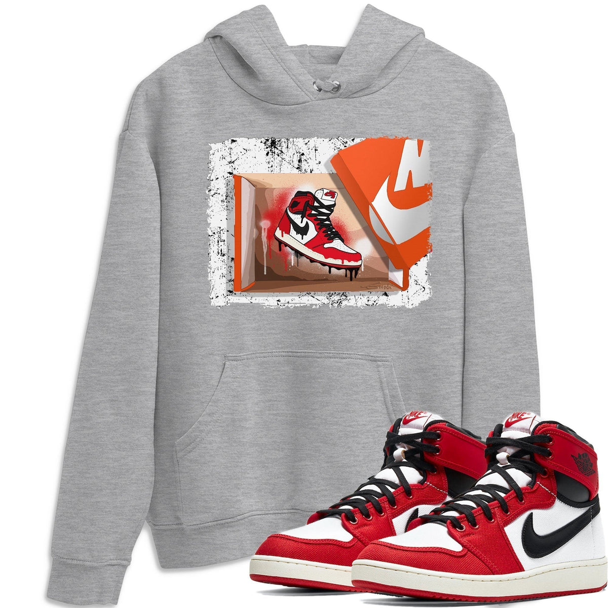 Jordan 1 Chicago Sneaker Matching T-Shirt New Kicks Sneaker Tees Jordan 1 Chicago Sneaker Release Tees Crew Neck Tees