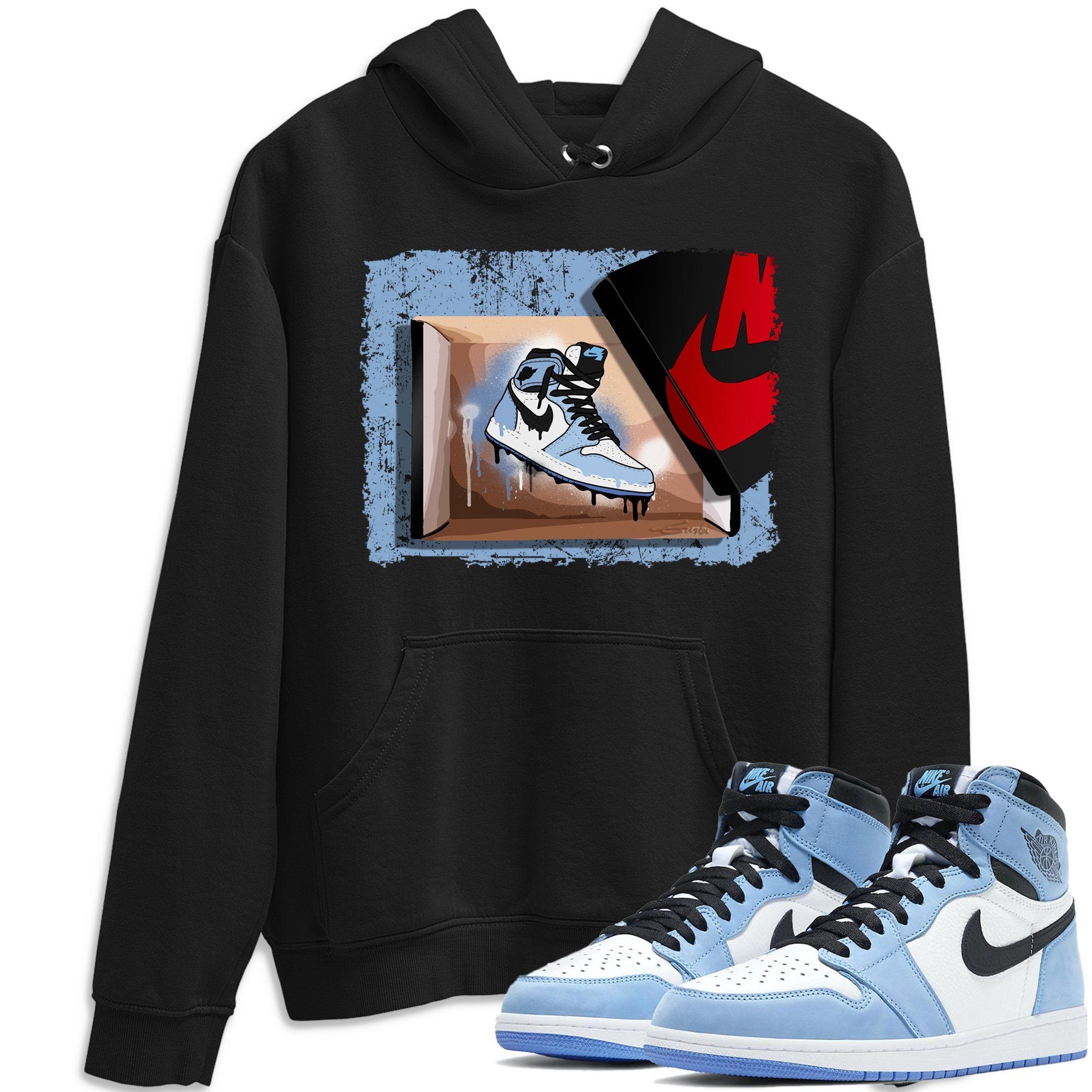 Jordan 1 University Blue Shirt To Match Jordans New Kicks Sneaker Tees Jordan 1 University Blue Drip Gear Zone Sneaker Matching Clothing Unisex Shirts
