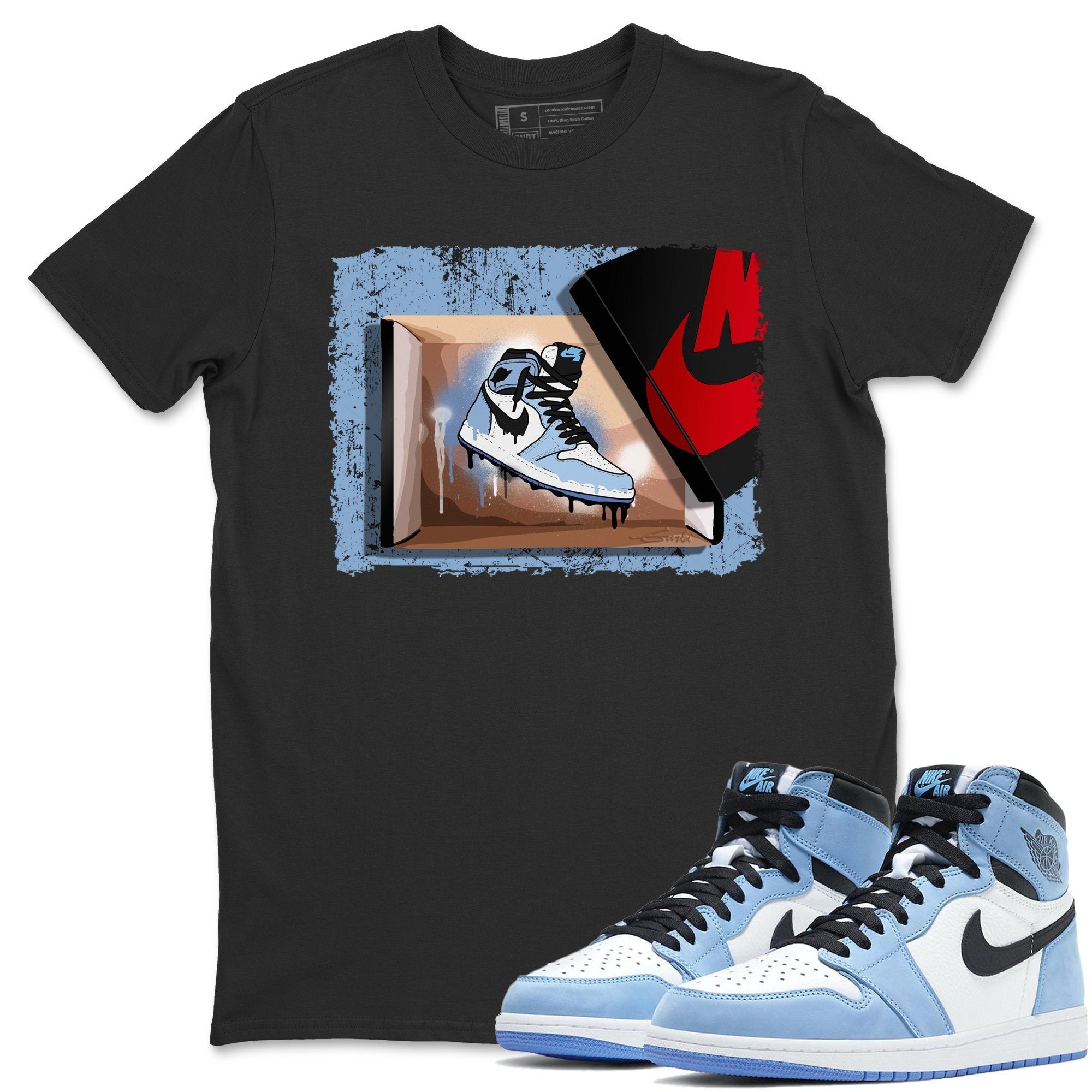 Jordan 1 University Blue Shirt To Match Jordans New Kicks Sneaker Tees Jordan 1 University Blue Drip Gear Zone Sneaker Matching Clothing Unisex Shirts