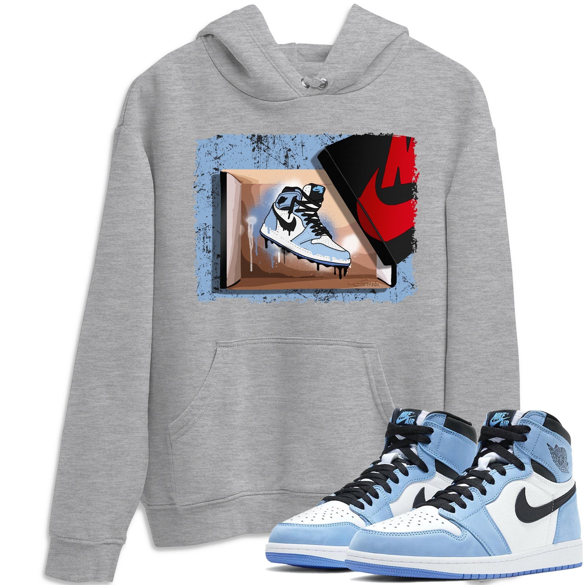 Jordan 1 University Blue Shirt To Match Jordans New Kicks Sneaker Tees Jordan 1 University Blue Drip Gear Zone Sneaker Matching Clothing Unisex Shirts