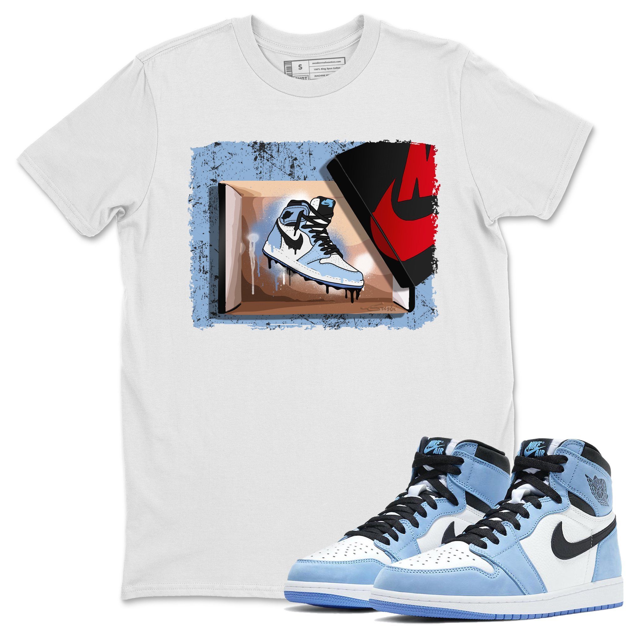 Jordan 1 University Blue Shirt To Match Jordans New Kicks Sneaker Tees Jordan 1 University Blue Drip Gear Zone Sneaker Matching Clothing Unisex Shirts