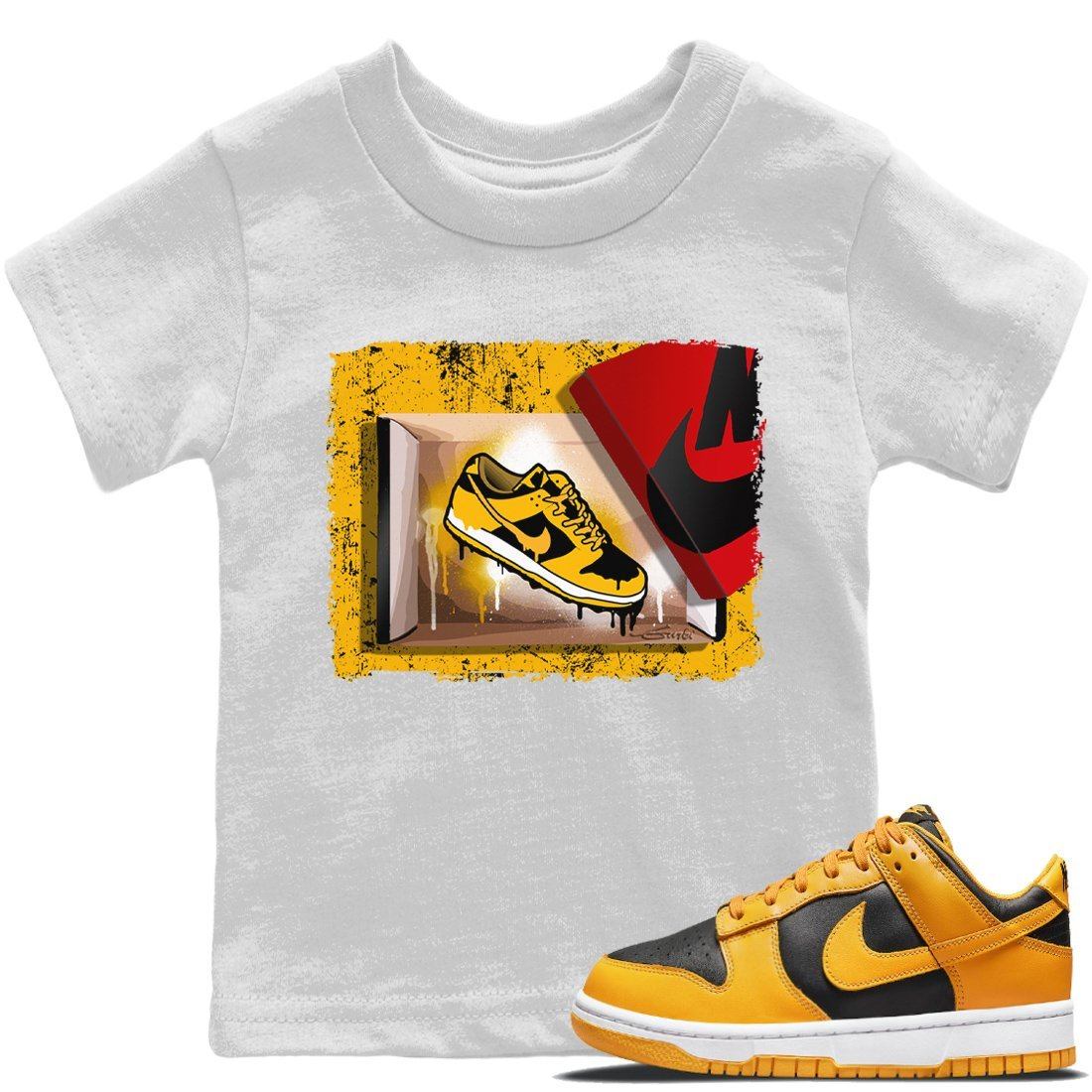 Dunk Championship Goldenrod Sneaker Match Tees New Kicks Sneaker Tees Dunk Championship Goldenrod Jordan to match sneaker T-Shirt Kids Shirts