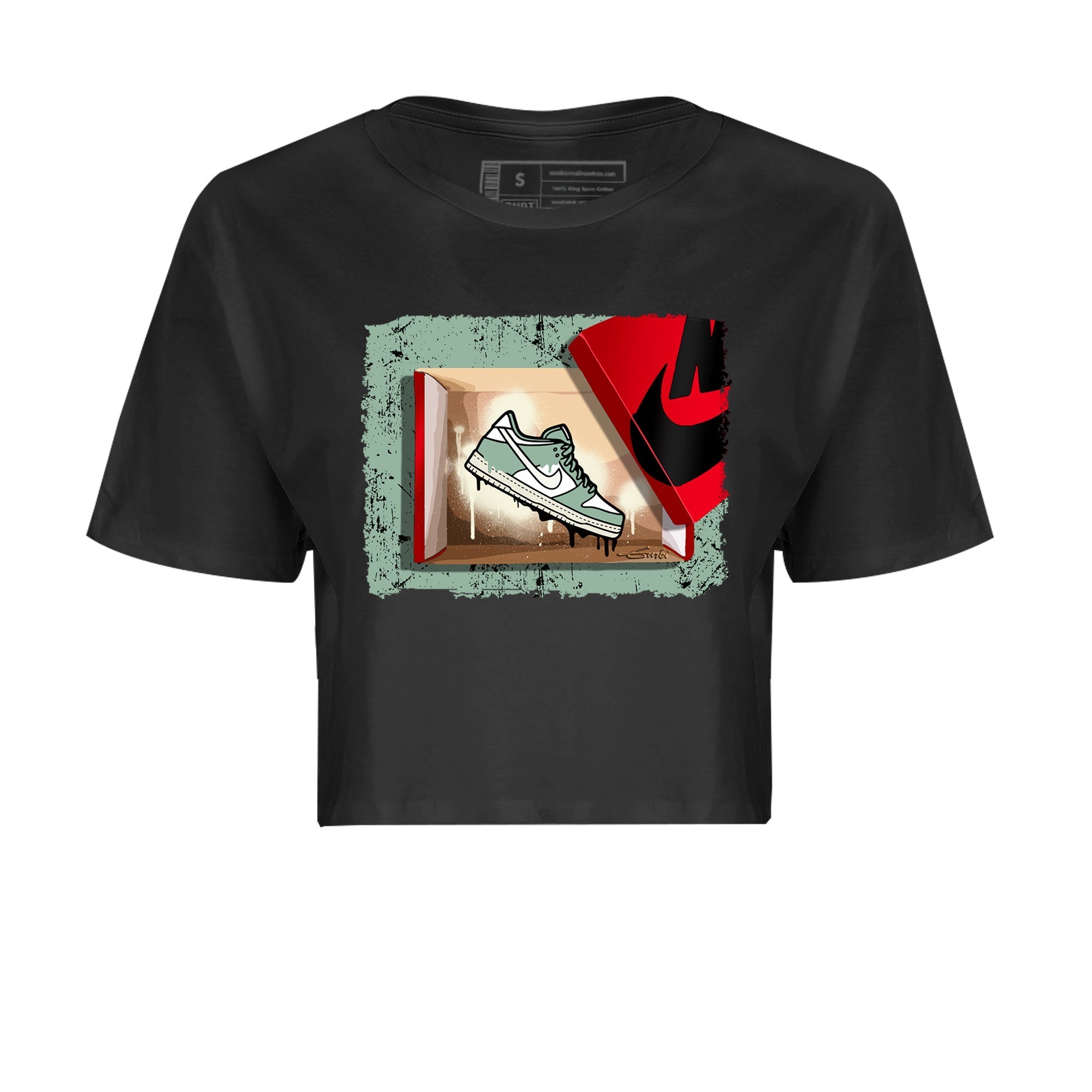 Dunk Low Mica Green Shirts New Kicks Streetwear Sneaker Shirt Dunk Mica Green Sneaker Release Tees Women's Shirts Black 2