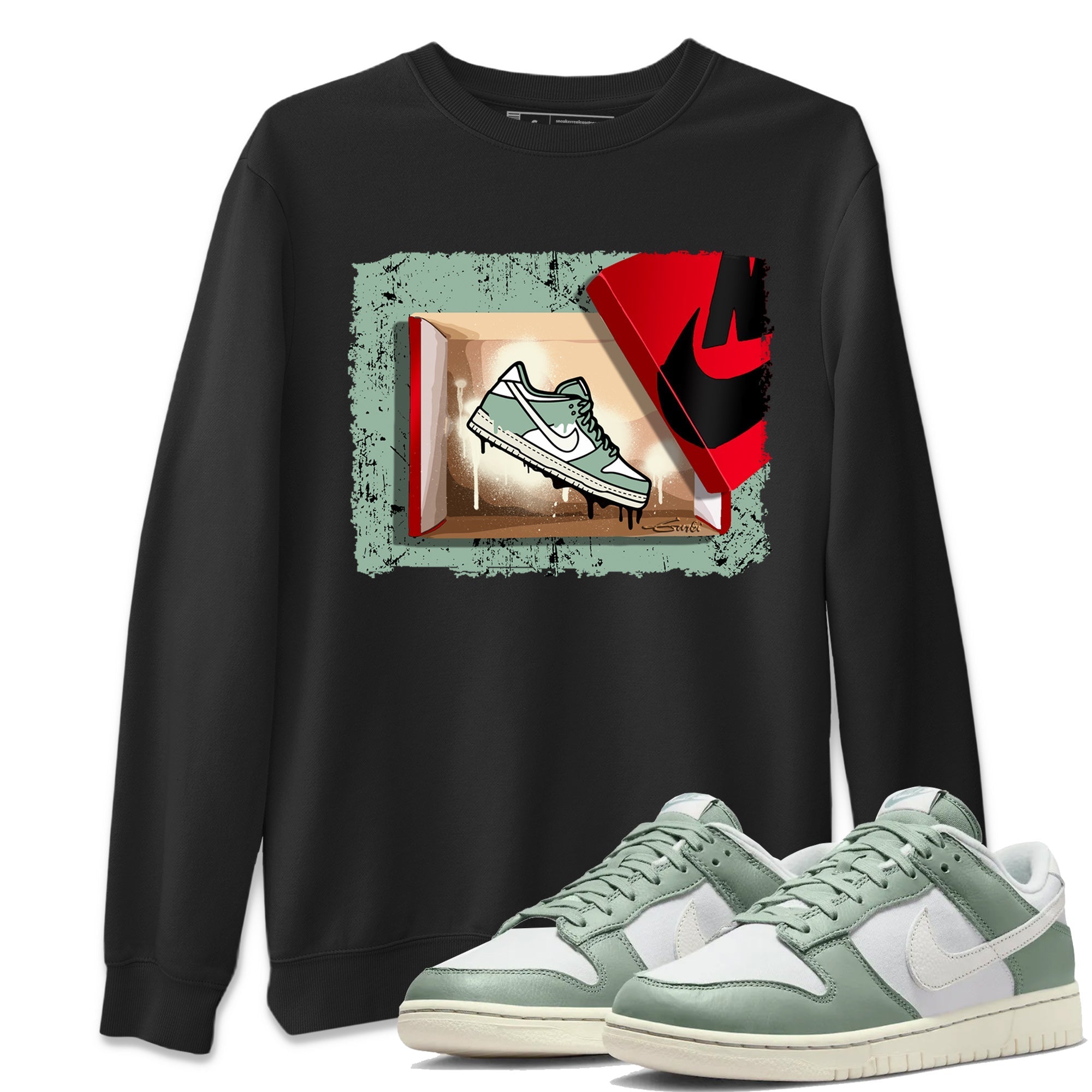 Dunk Low Mica Green Shirts New Kicks Streetwear Sneaker Shirt Dunk Mica Green Sneaker Release Tees Unisex Shirts Black 1
