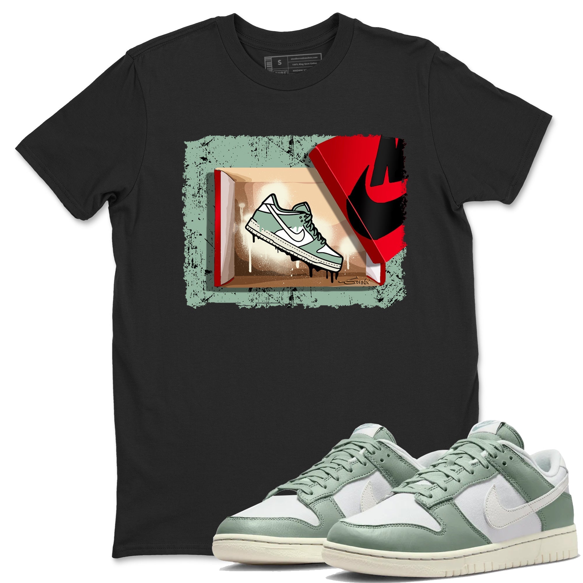 Dunk Low Mica Green Shirts New Kicks Streetwear Sneaker Shirt Dunk Mica Green Sneaker Release Tees Unisex Shirts Black 1