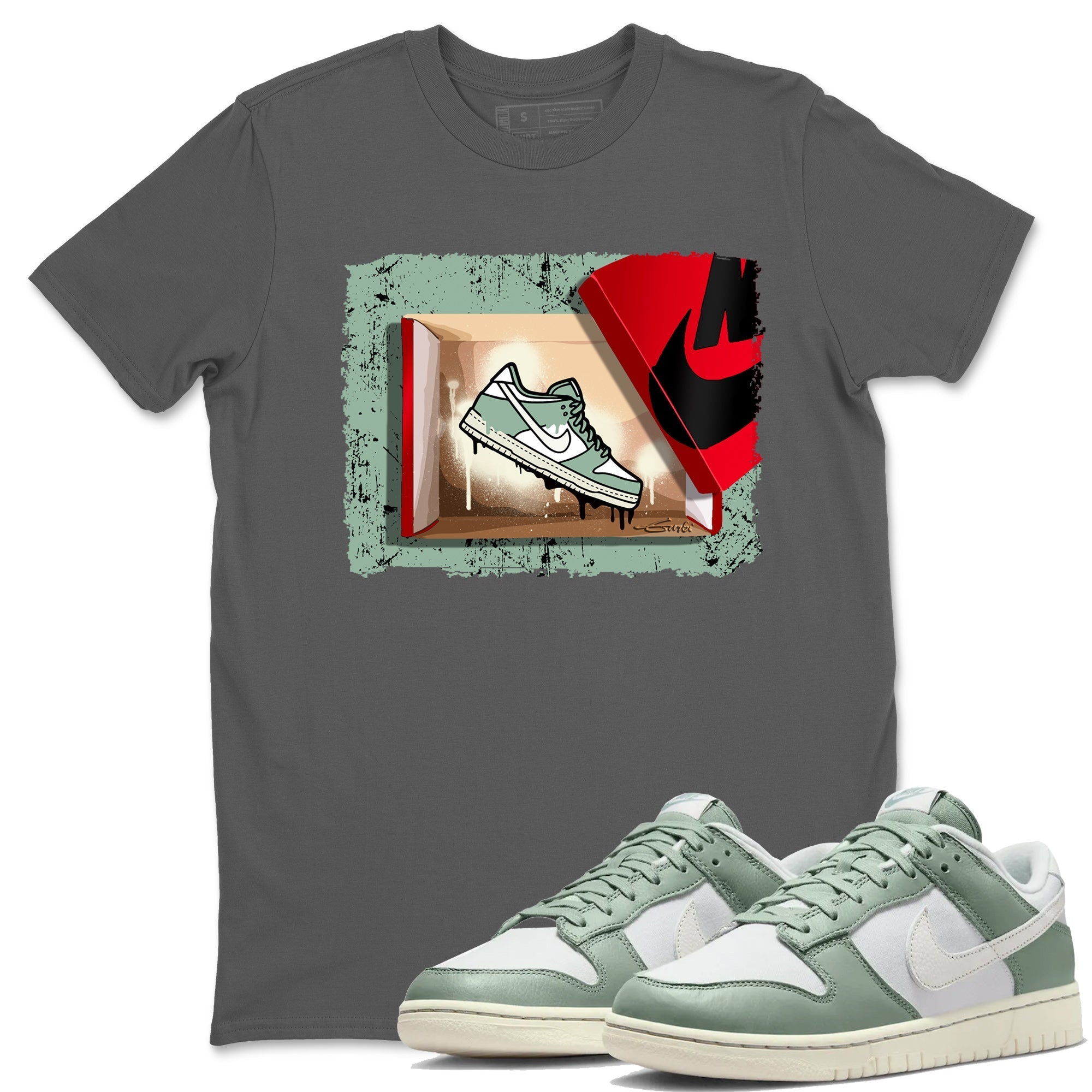 Dunk Low Mica Green Shirts New Kicks Streetwear Sneaker Shirt Dunk Mica Green Sneaker Release Tees Unisex Shirts Cool Grey 1