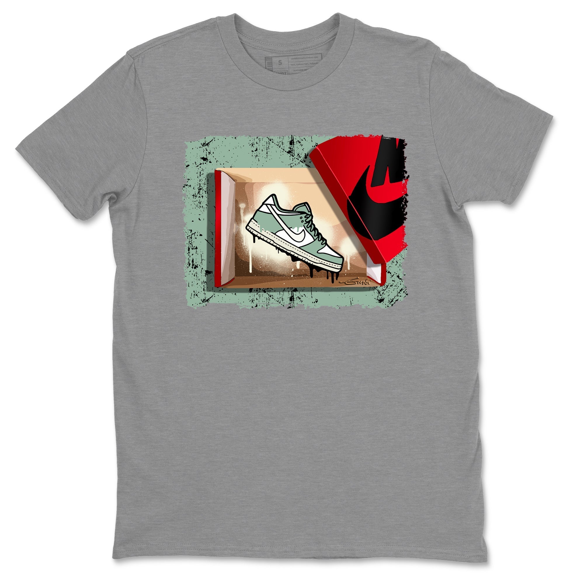 Dunk Low Mica Green Shirts New Kicks Streetwear Sneaker Shirt Dunk Mica Green Sneaker Release Tees Unisex Shirts Heather Grey 2