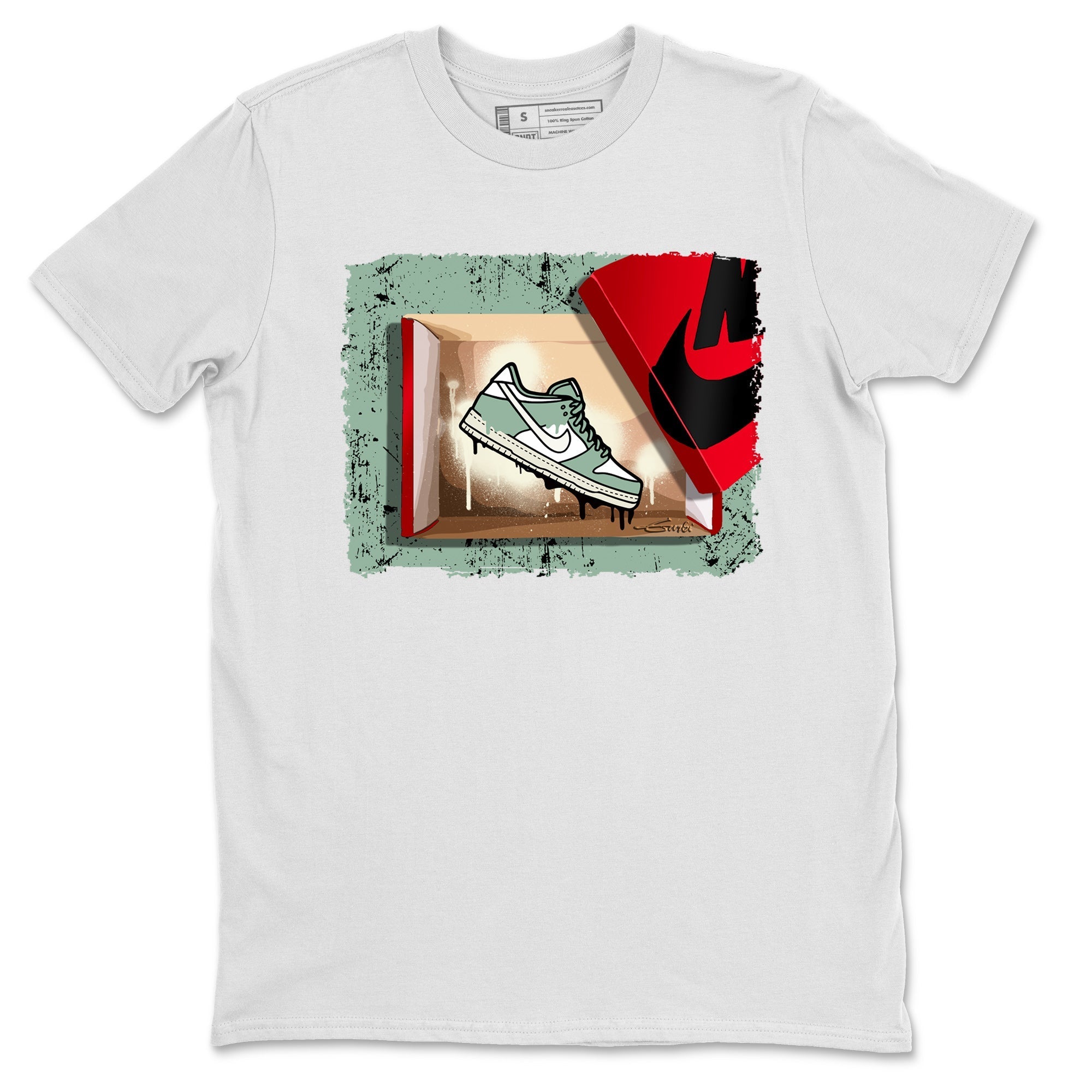 Dunk Low Mica Green Shirts New Kicks Streetwear Sneaker Shirt Dunk Mica Green Sneaker Release Tees Unisex Shirts White 2