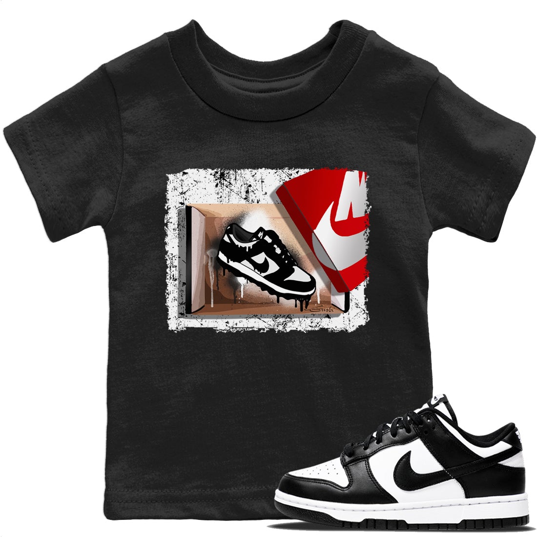 Dunk Panda Sneaker Match Tees New Kicks Sneaker Tees Dunk Panda Jordan to match sneaker T-Shirt Kids Shirts