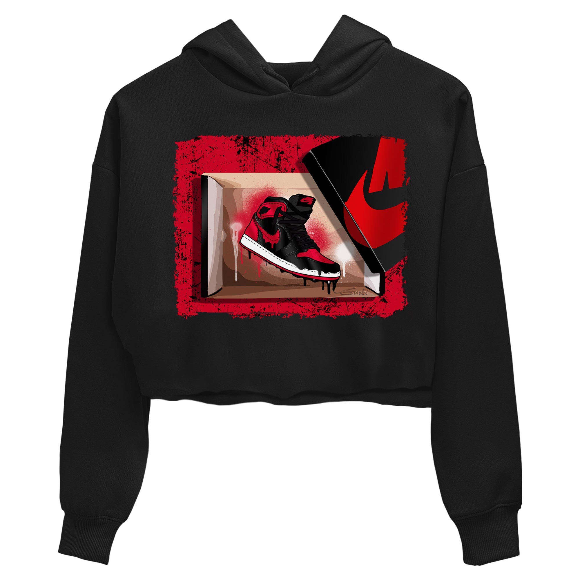 Jordan 1 Bred Patent Sneaker Matching T-Shirt New Kicks Sneaker Tees Jordan 1 Bred Patent Sneaker Release Tees Women's Shirts