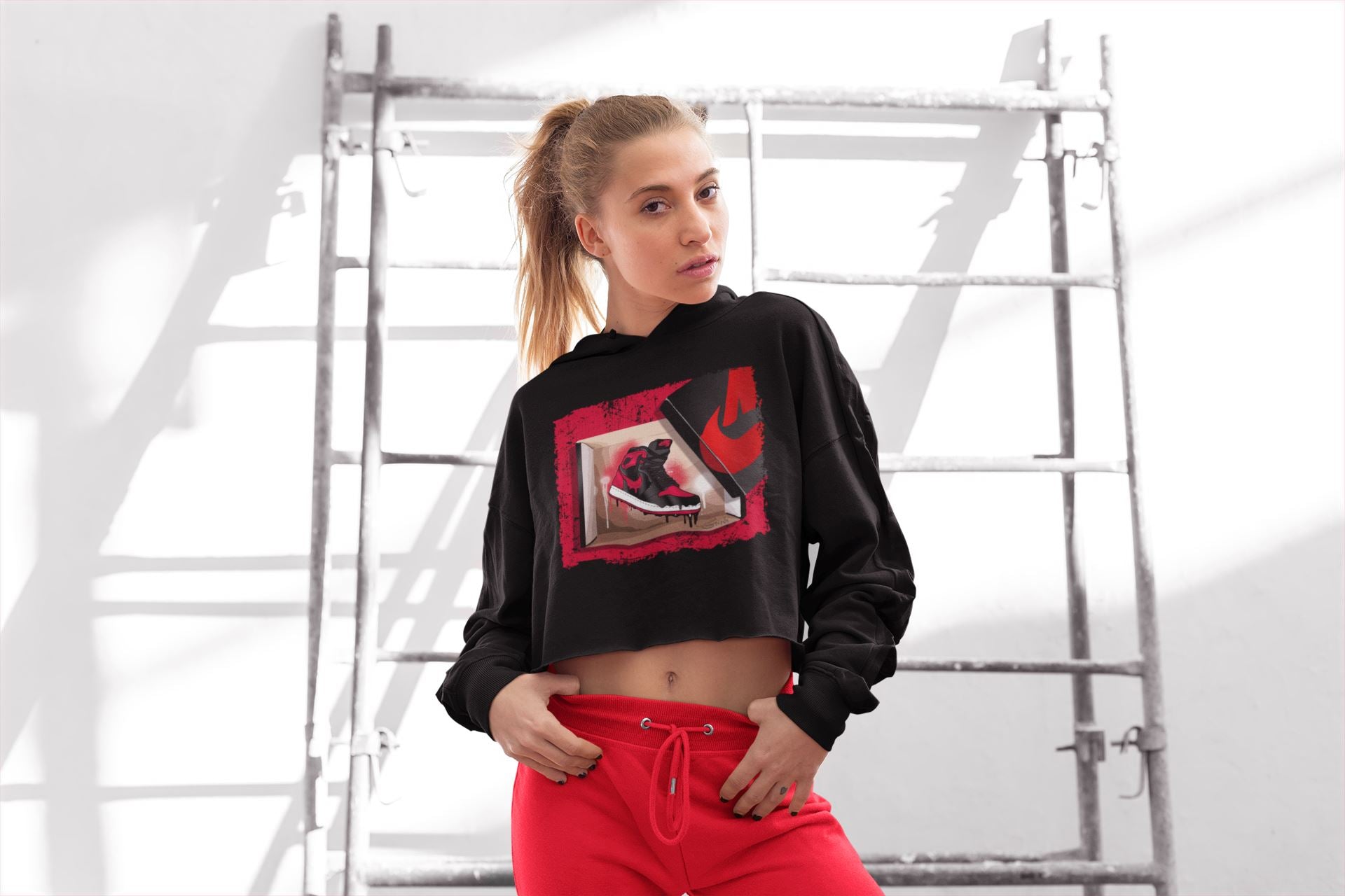 Jordan 1 Bred Patent Sneaker Matching T-Shirt New Kicks Sneaker Tees Jordan 1 Bred Patent Sneaker Release Tees Women's Shirts