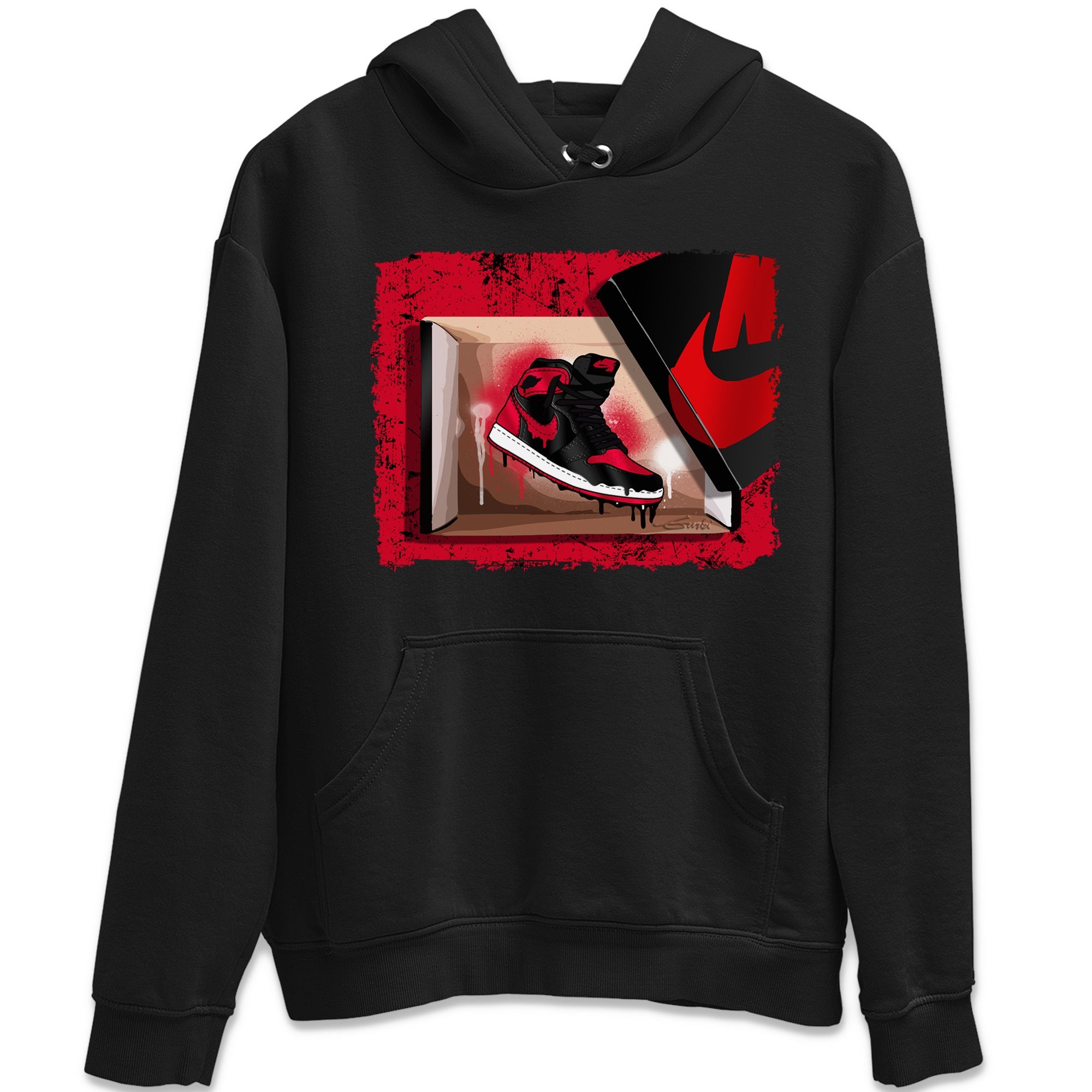 Jordan 1 Bred Patent Sneaker Matching T-Shirt New Kicks Sneaker Tees Jordan 1 Bred Patent Sneaker Release Tees Crew Neck Tees