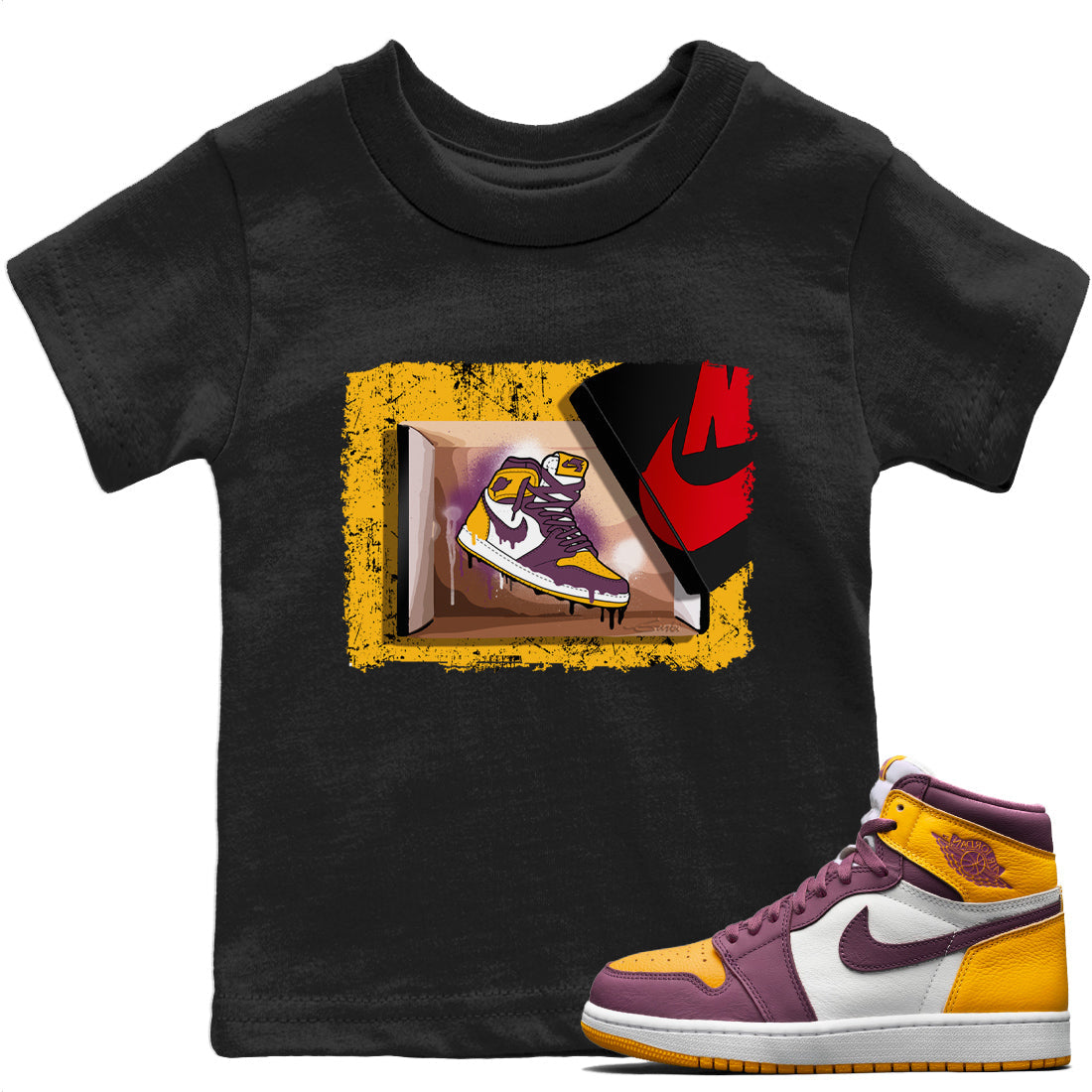 Jordan 1 Brotherhood Sneaker Matching T-Shirt New Kicks Sneaker Tees Jordan 1 Brotherhood Sneaker Release Tees Kids Shirts