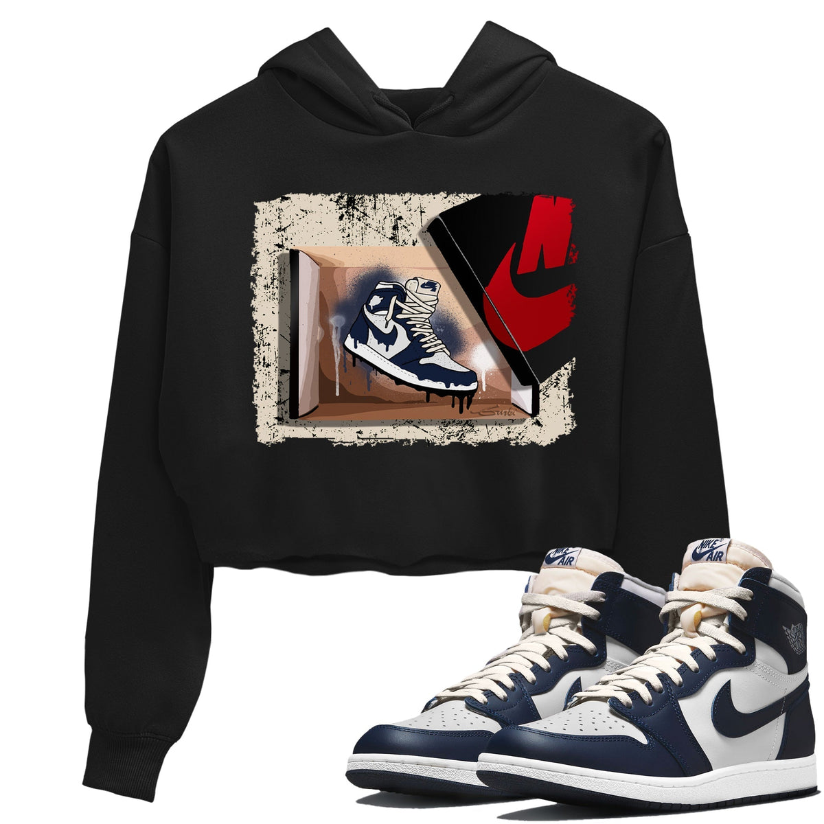 Jordan 1 85 Georgetown Sneaker Match Tees New Kicks Sneaker Tees Jordan 1 85 Georgetown Jordan to match sneaker T-Shirt Women's Shirts