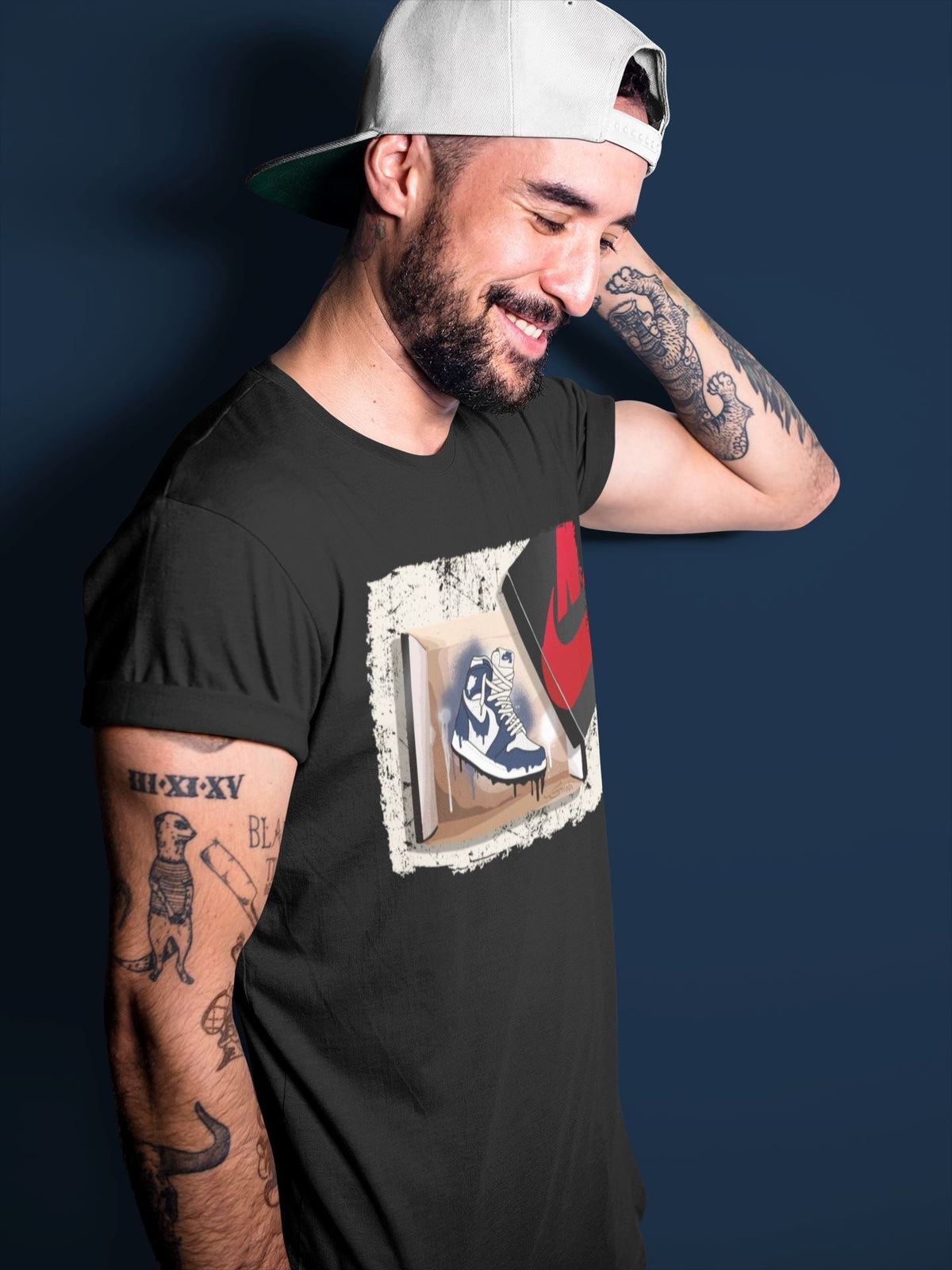 Jordan 1 85 Georgetown Sneaker Match Tees New Kicks Sneaker Tees Jordan 1 85 Georgetown Jordan to match sneaker T-Shirt Crew Neck Shirts