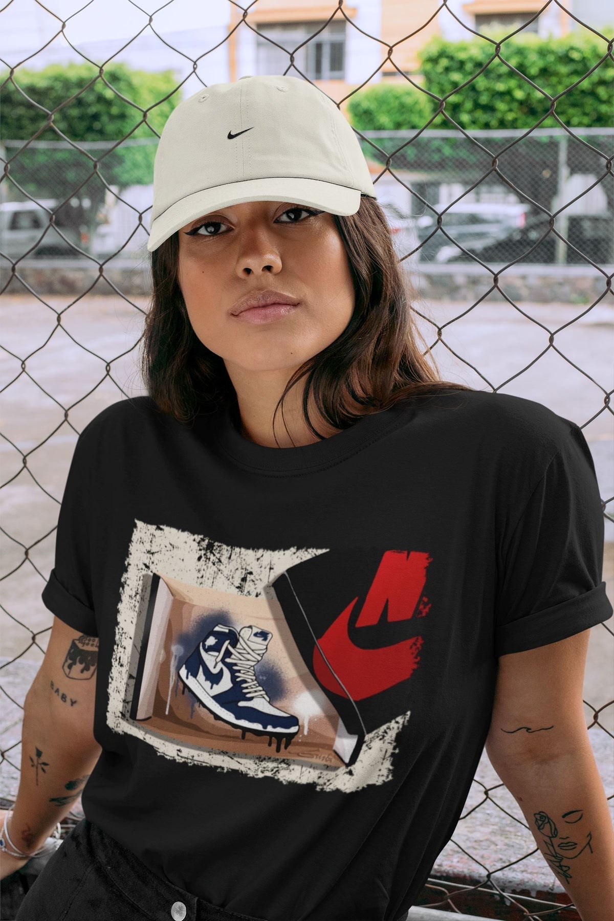 Jordan 1 85 Georgetown Sneaker Match Tees New Kicks Sneaker Tees Jordan 1 85 Georgetown Jordan to match sneaker T-Shirt Crew Neck Shirts