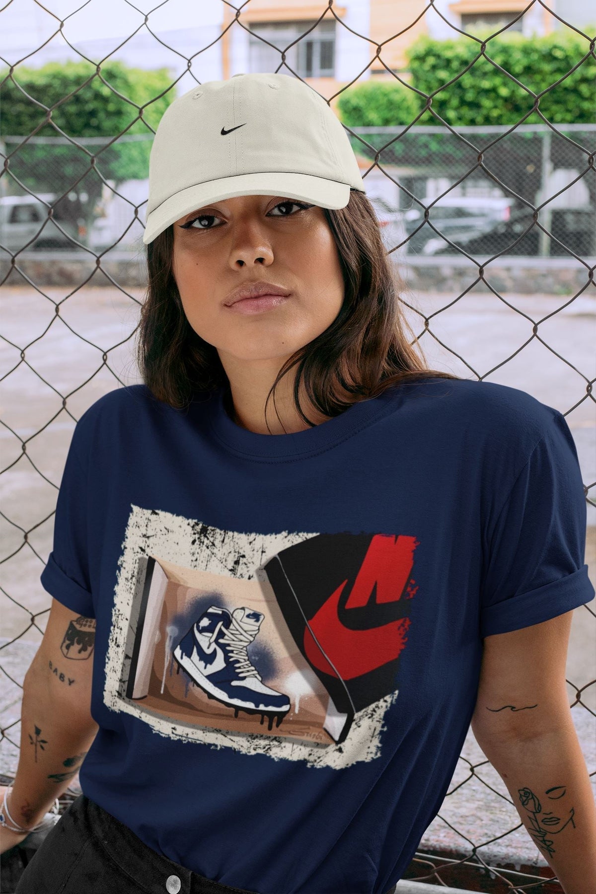 Jordan 1 85 Georgetown Sneaker Match Tees New Kicks Sneaker Tees Jordan 1 85 Georgetown Jordan to match sneaker T-Shirt Crew Neck Shirts