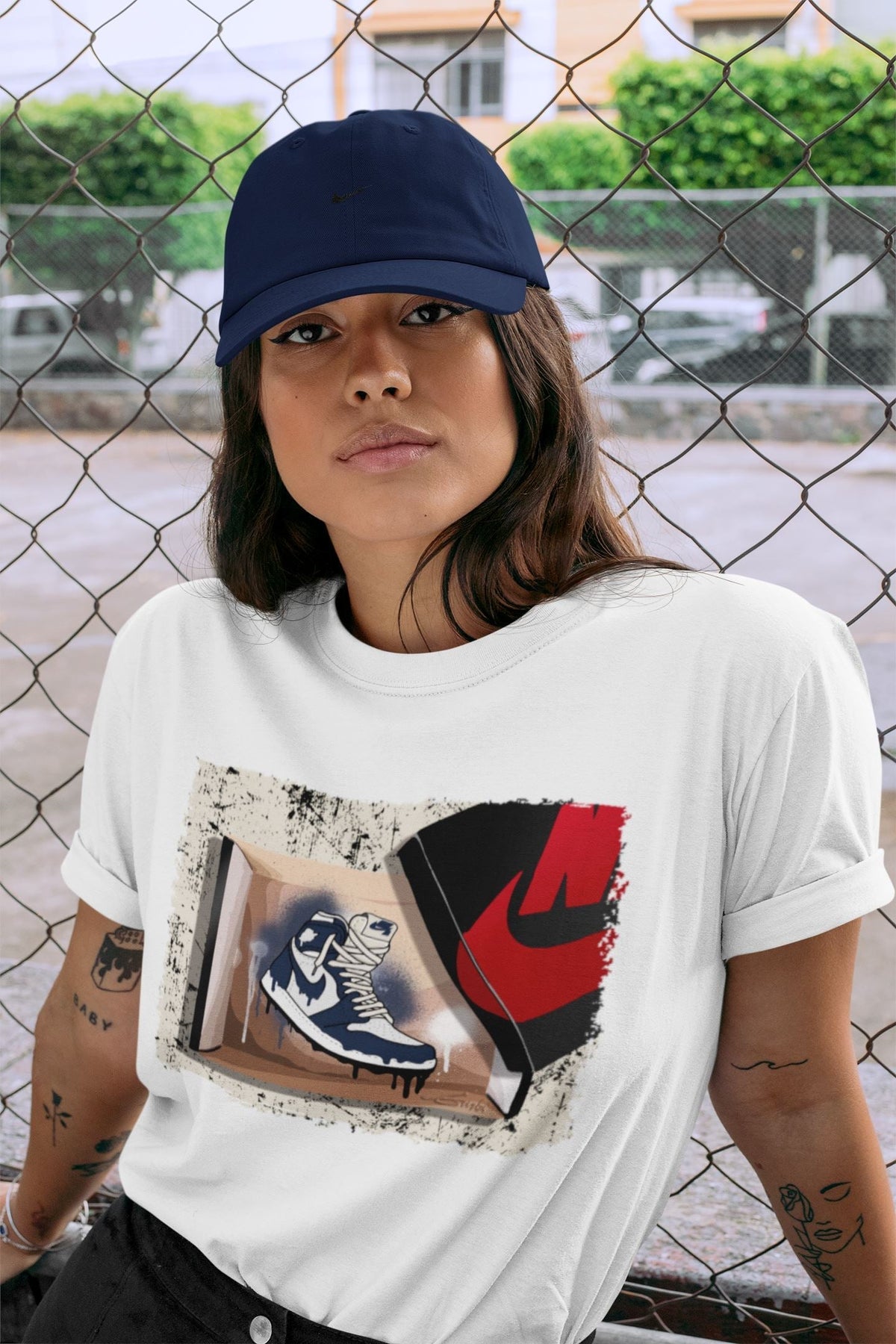 Jordan 1 85 Georgetown Sneaker Match Tees New Kicks Sneaker Tees Jordan 1 85 Georgetown Jordan to match sneaker T-Shirt Crew Neck Shirts