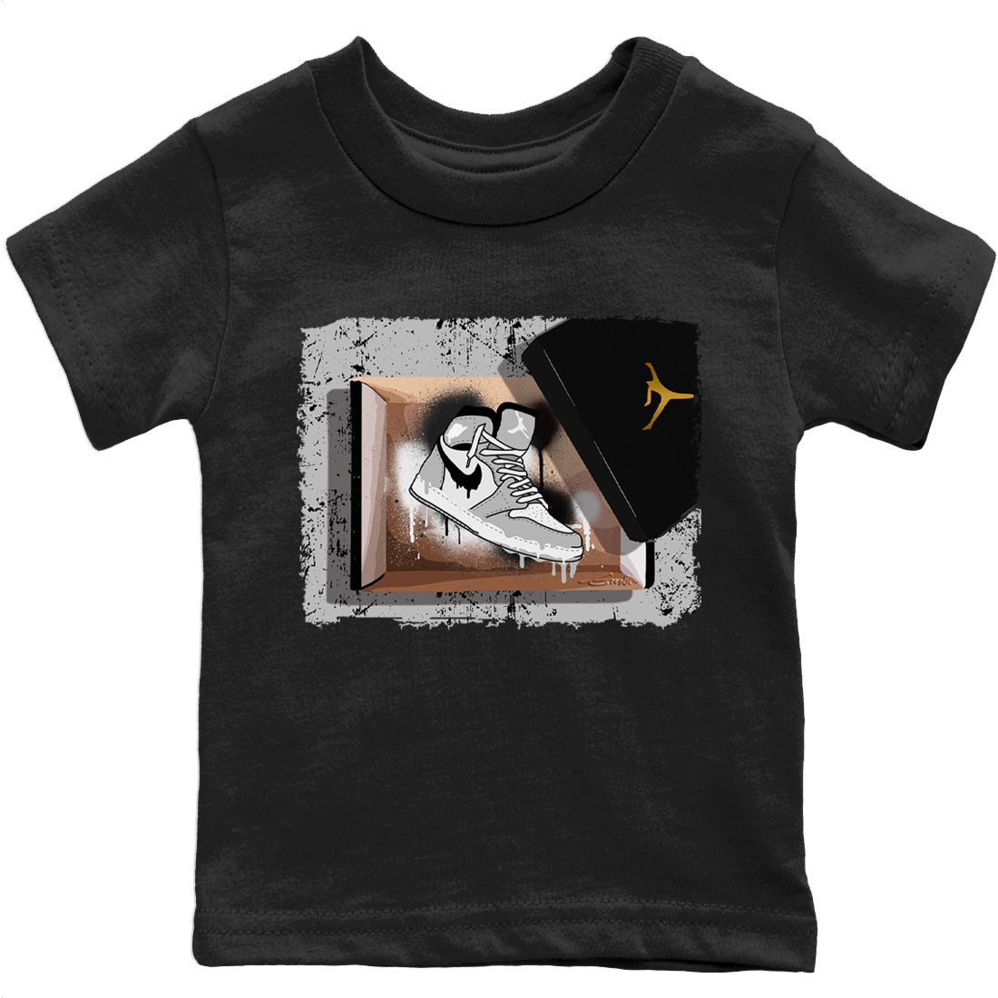 Jordan 1 Light Smoke Grey Sneaker Matching T-Shirt New Kicks Sneaker Tees Jordan 1 Light Smoke Grey Sneaker Release Tees Kids Shirts