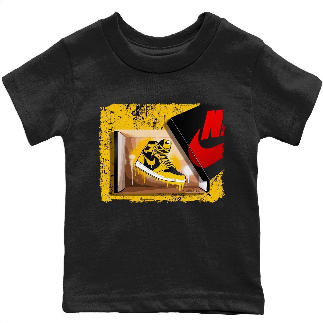 Jordan 1 Pollen Sneaker Matching T-Shirt New Kicks Sneaker Tees Jordan 1 Pollen Sneaker Release Tees Kids Shirts