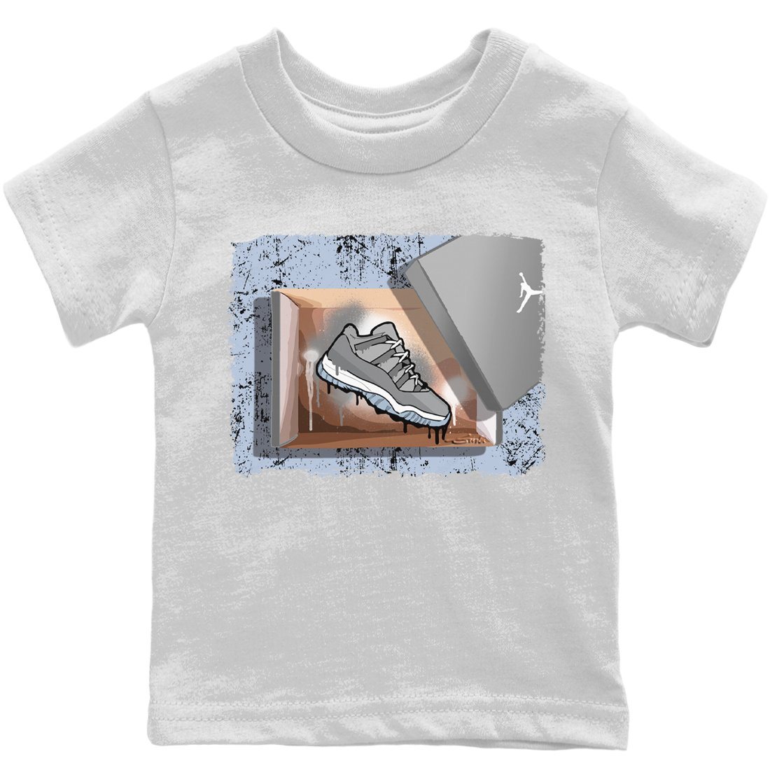 Jordan 11 Cool Grey Sneaker Matching T-Shirt New Kicks Sneaker Tees Jordan 11 Cool Grey Sneaker Release Tees Kids Shirts
