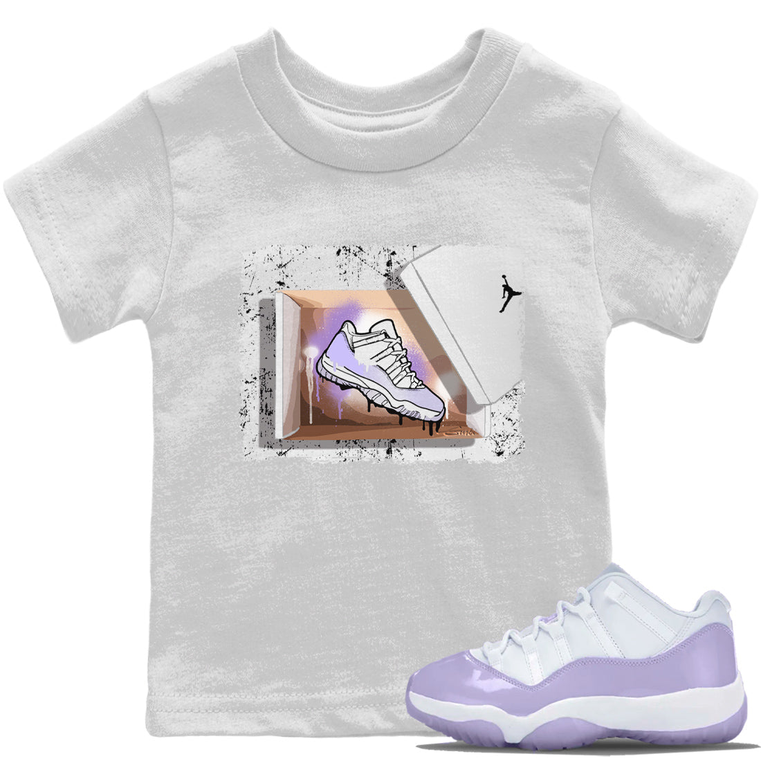 Jordan 11 Pure Violet Sneaker Matching T-Shirt New Kicks Sneaker Tees Jordan 11 Pure Violet Sneaker Release Tees Kids Shirts