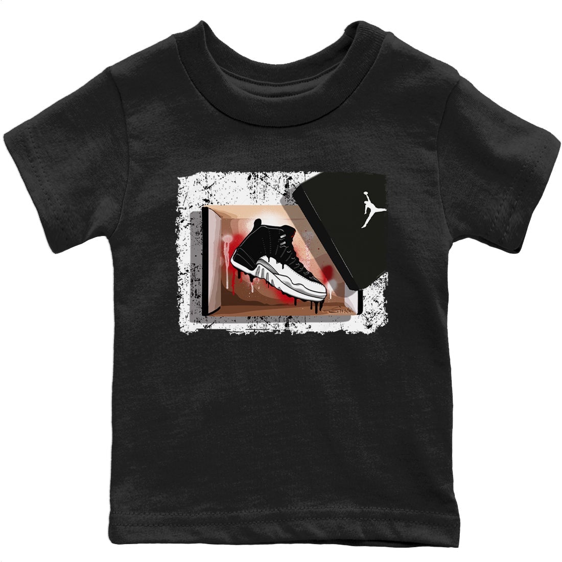 Jordan 12 Playoffs Sneaker Matching T-Shirt New Kicks Sneaker Tees Jordan 12 Playoffs Sneaker Release Tees Kids Shirts