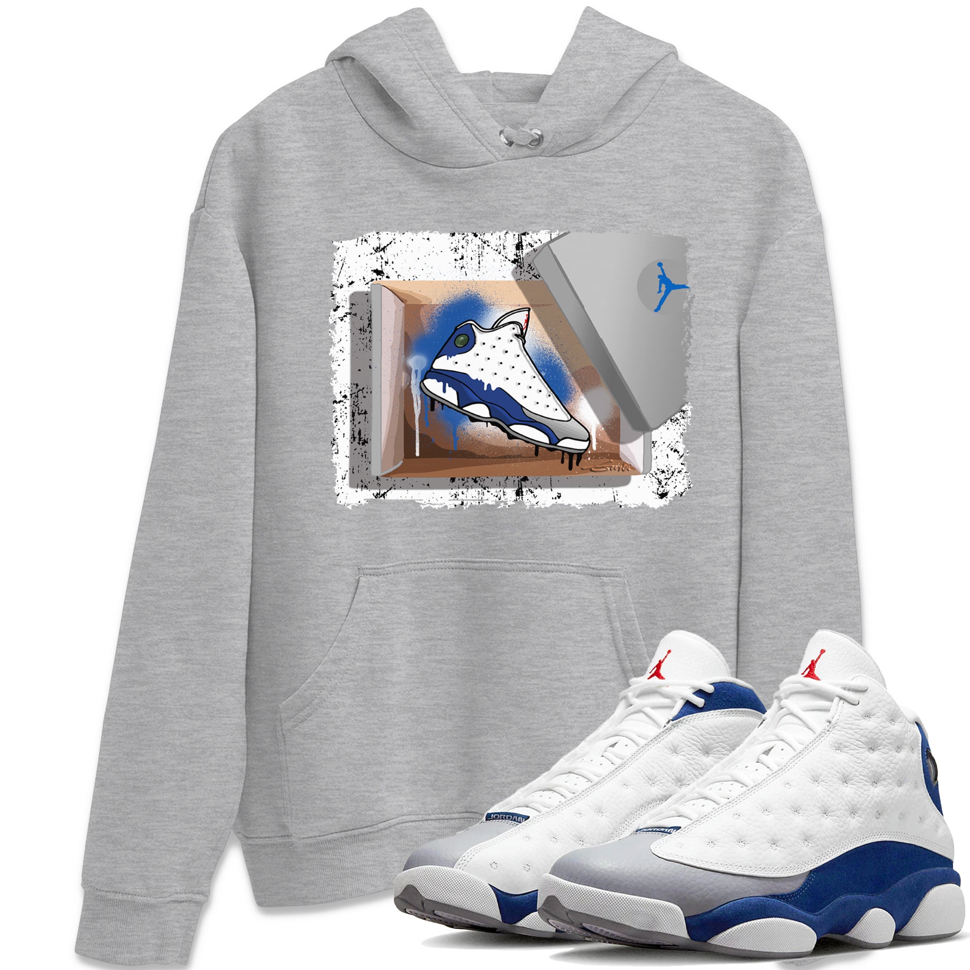 Jordan 13 French Blue Shirt To Match Jordans New Kicks Sneaker Tees Jordan 13 French Blue Drip Gear Zone Sneaker Matching Clothing Unisex Shirts
