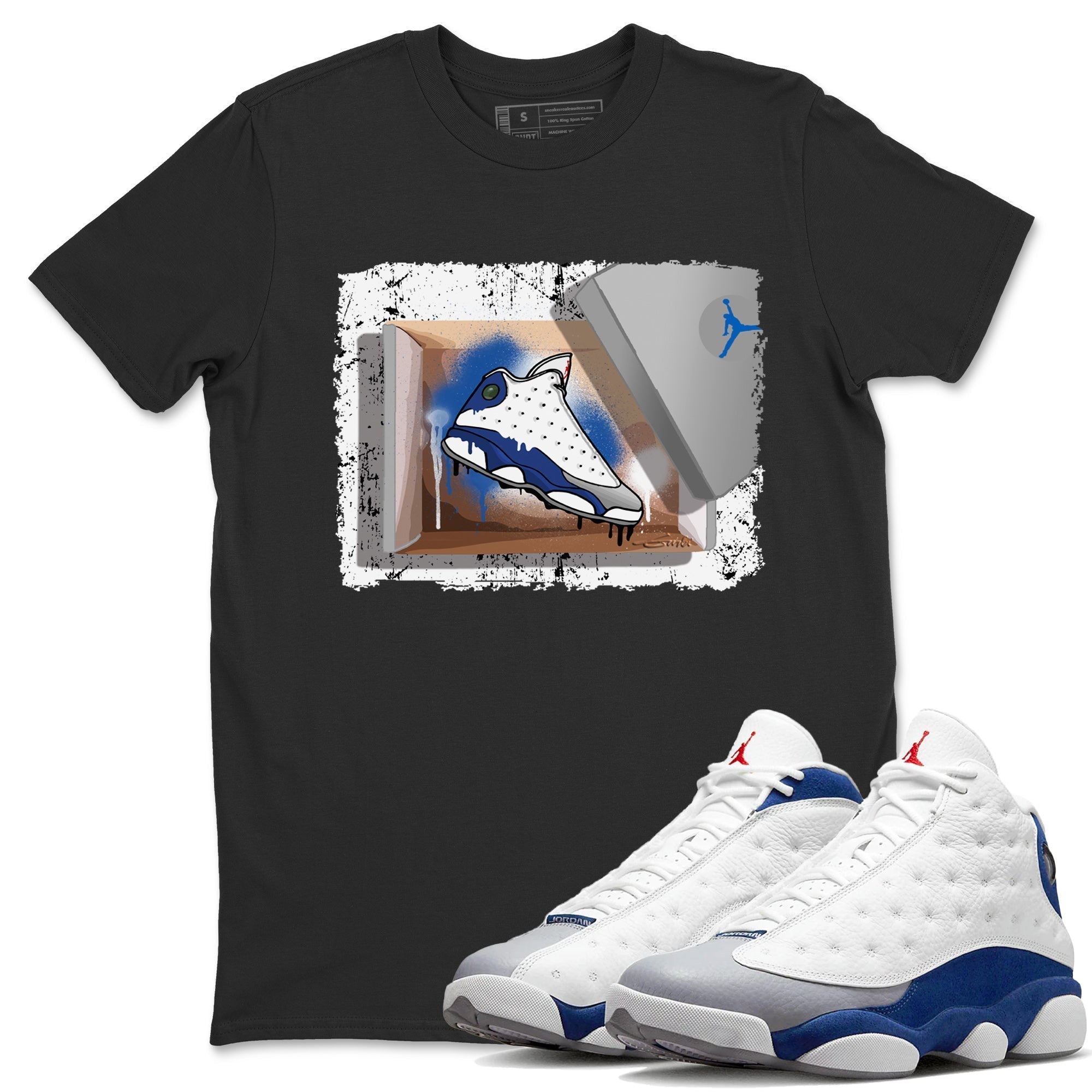 Jordan 13 French Blue Shirt To Match Jordans New Kicks Sneaker Tees Jordan 13 French Blue Drip Gear Zone Sneaker Matching Clothing Unisex Shirts