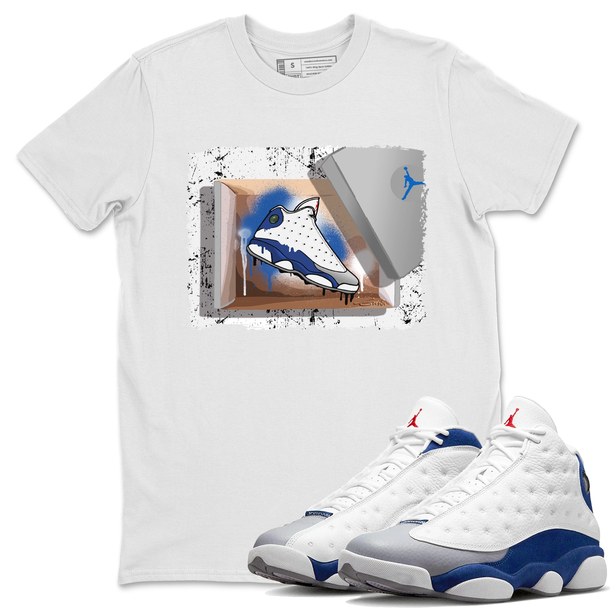 Jordan 13 French Blue Shirt To Match Jordans New Kicks Sneaker Tees Jordan 13 French Blue Drip Gear Zone Sneaker Matching Clothing Unisex Shirts