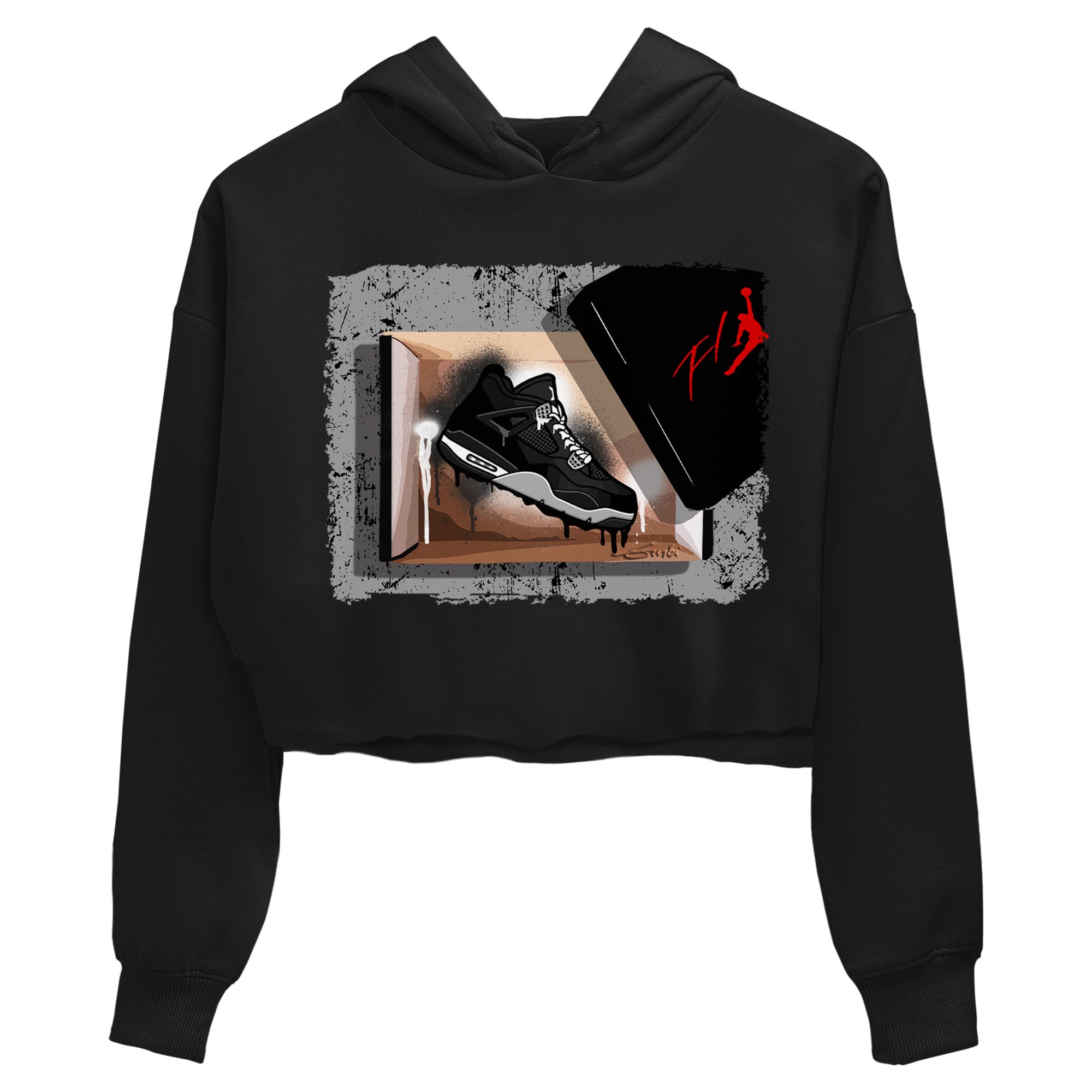 Jordan 4 Black Canvas Sneaker Matching T-Shirt New Kicks Sneaker Tees Jordan 4 Black Canvas Sneaker Release Tees Women's Shirts