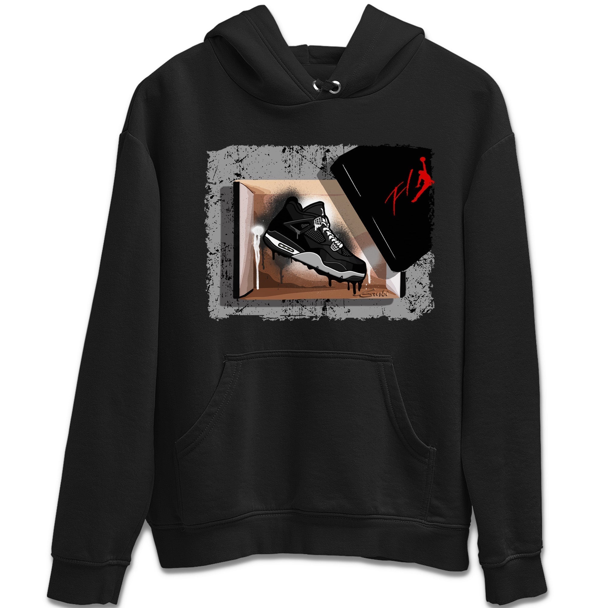 Jordan 4 Black Canvas Sneaker Matching T-Shirt New Kicks Sneaker Tees Jordan 4 Black Canvas Sneaker Release Tees Crew Neck Tees