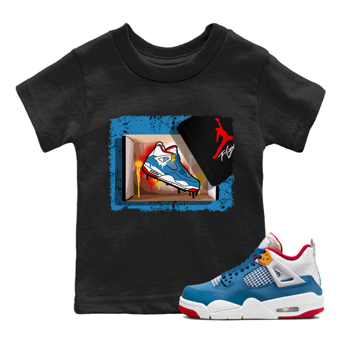 Jordan 4 Messy Room Sneaker Matching T-Shirt New Kicks Sneaker Tees Jordan 4 Messy Room Sneaker Release Tees Kids Shirts