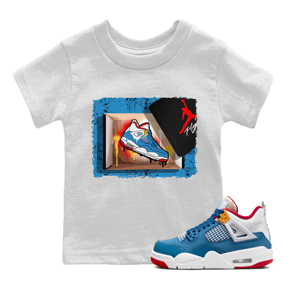 Jordan 4 Messy Room Sneaker Matching T-Shirt New Kicks Sneaker Tees Jordan 4 Messy Room Sneaker Release Tees Kids Shirts