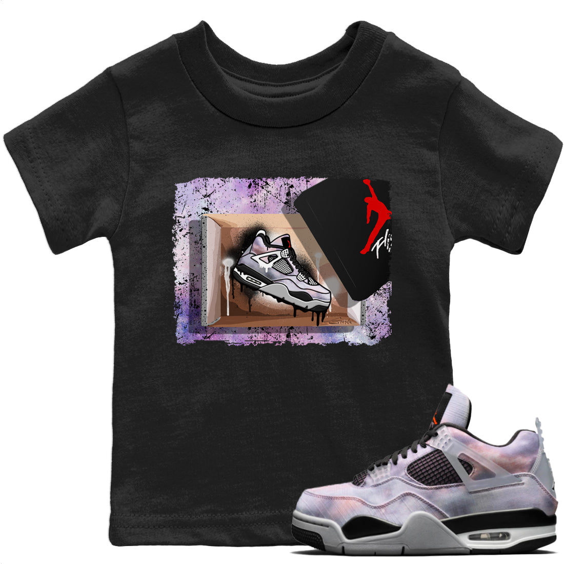 Jordan 4 Zen Master Sneaker Matching T-Shirt New Kicks Sneaker Tees Jordan 4 Zen Master Sneaker Release Tees Kids Shirts