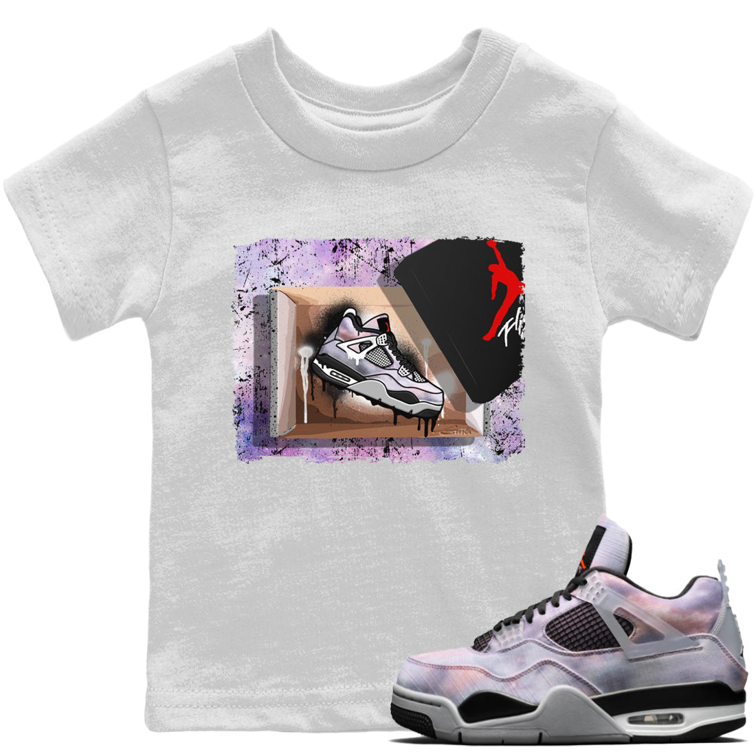 Jordan 4 Zen Master Sneaker Matching T-Shirt New Kicks Sneaker Tees Jordan 4 Zen Master Sneaker Release Tees Kids Shirts