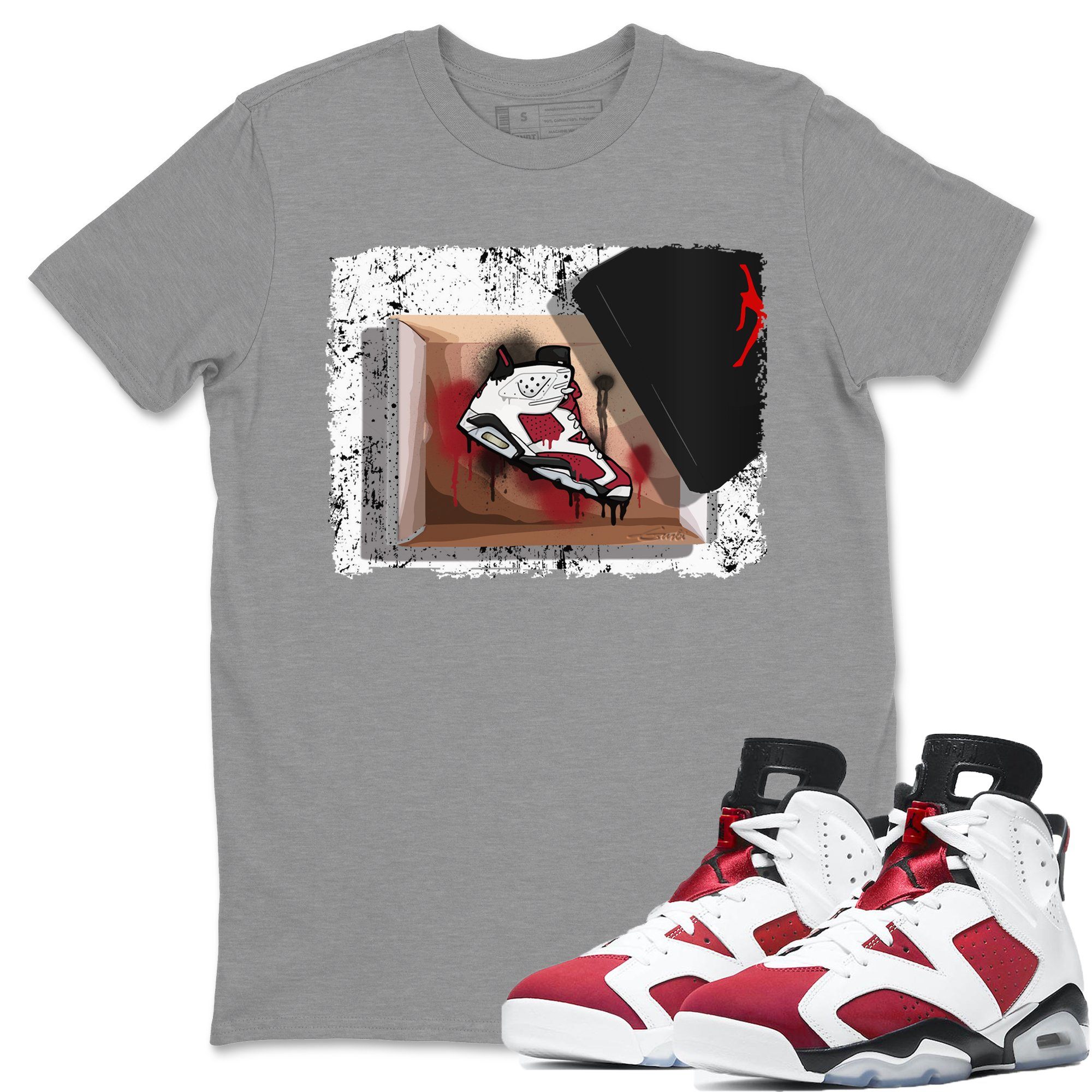 Jordan 6 Carmine Shirt To Match Jordans New Kicks Sneaker Tees Jordan 6 Carmine Drip Gear Zone Sneaker Matching Clothing Unisex Shirts