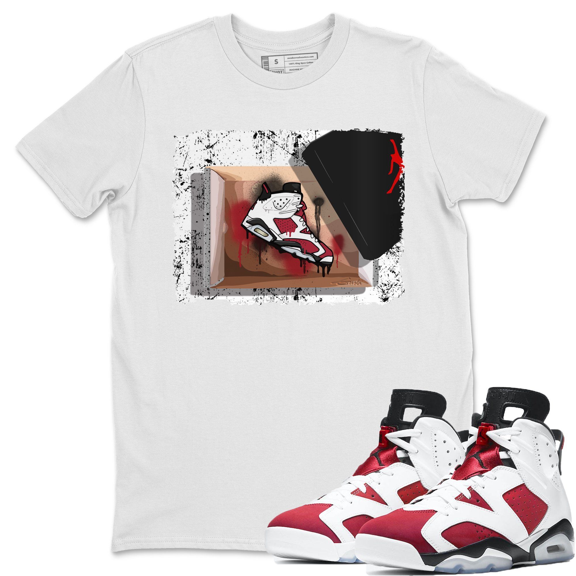 Jordan 6 Carmine Shirt To Match Jordans New Kicks Sneaker Tees Jordan 6 Carmine Drip Gear Zone Sneaker Matching Clothing Unisex Shirts