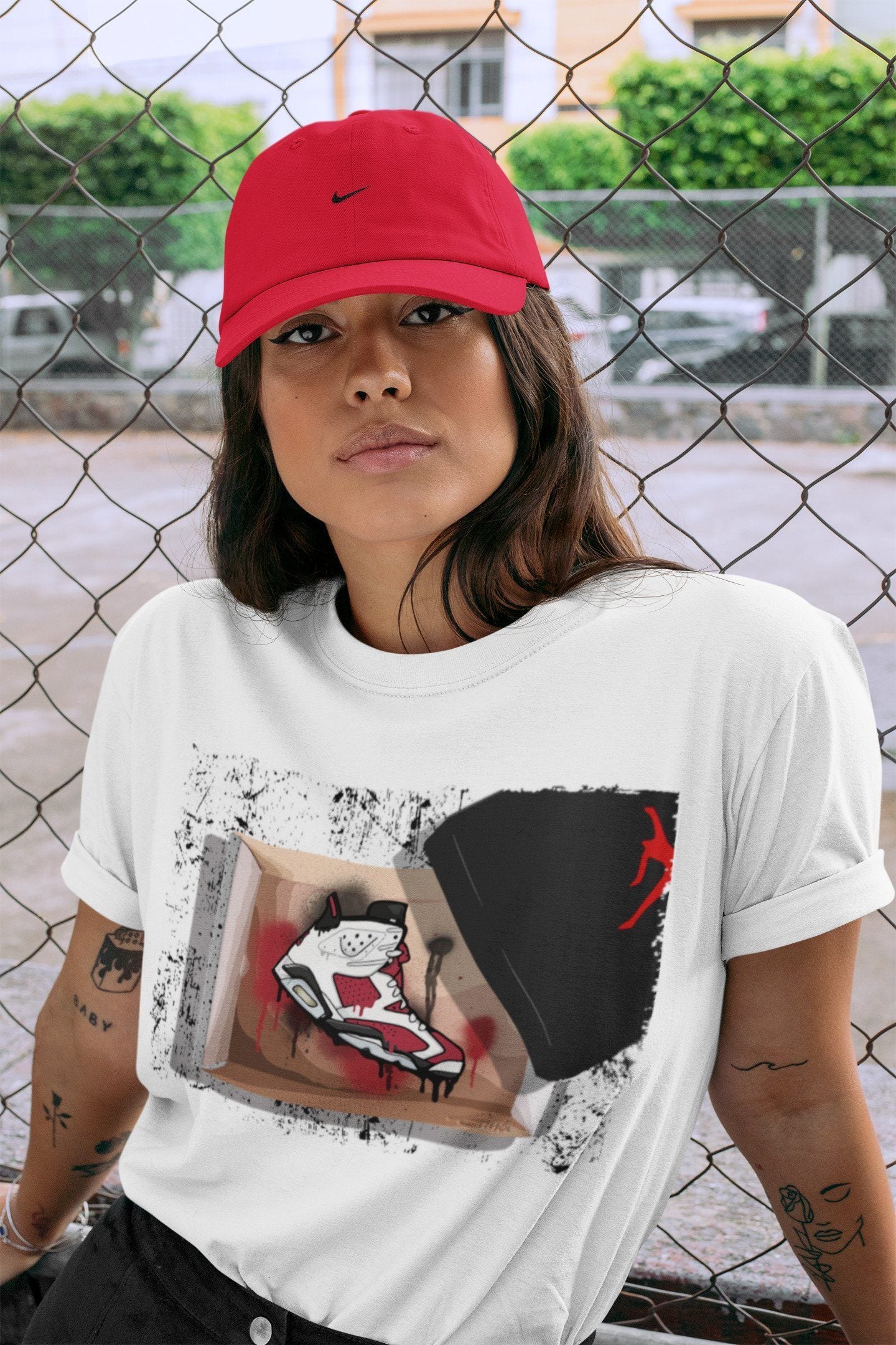 Jordan 6 Carmine Shirt To Match Jordans New Kicks Sneaker Tees Jordan 6 Carmine Drip Gear Zone Sneaker Matching Clothing Unisex Shirts