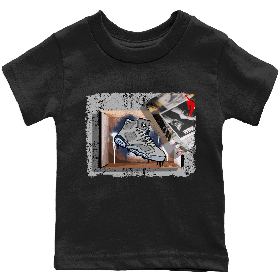 Jordan 6 Georgetown Sneaker Matching T-Shirt New Kicks Sneaker Tees Jordan 6 Georgetown Sneaker Release Tees Kids Shirts