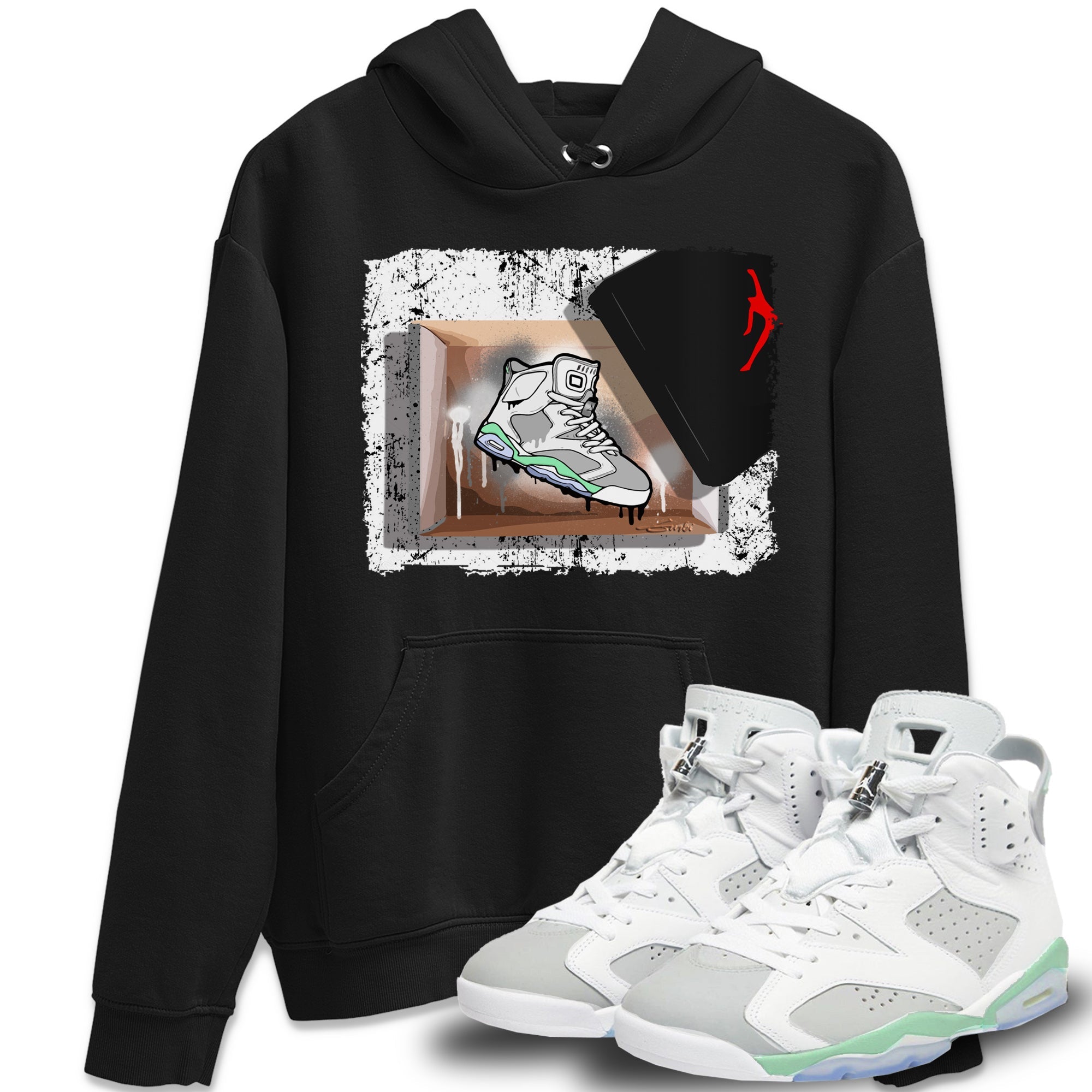 Jordan 6 Mint Foam Sneaker Matching T-Shirt New Kicks Sneaker Tees Jordan 6 Mint Foam Sneaker Release Tees Crew Neck Tees