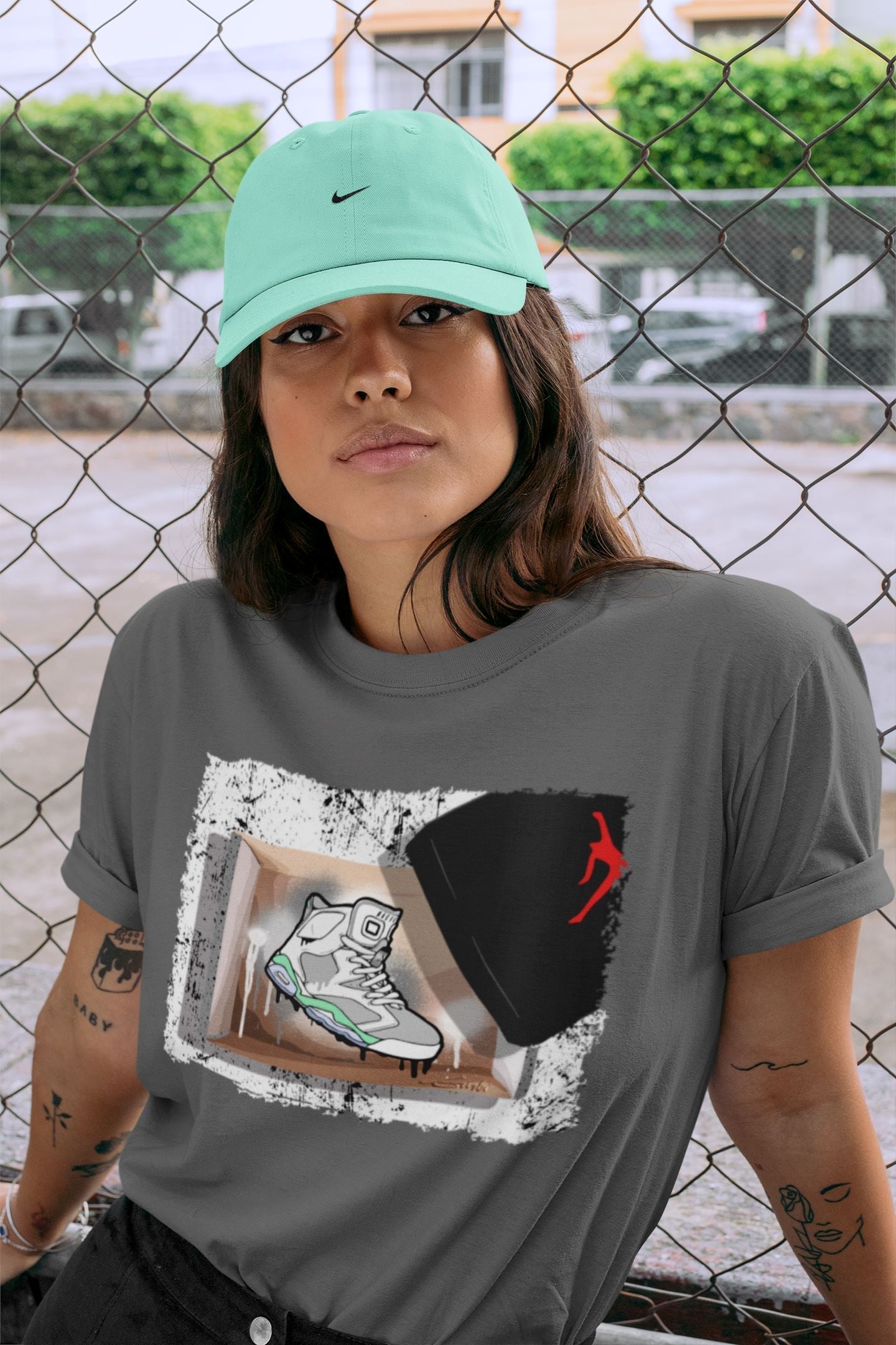 Jordan 6 Mint Foam Sneaker Matching T-Shirt New Kicks Sneaker Tees Jordan 6 Mint Foam Sneaker Release Tees Crew Neck Tees