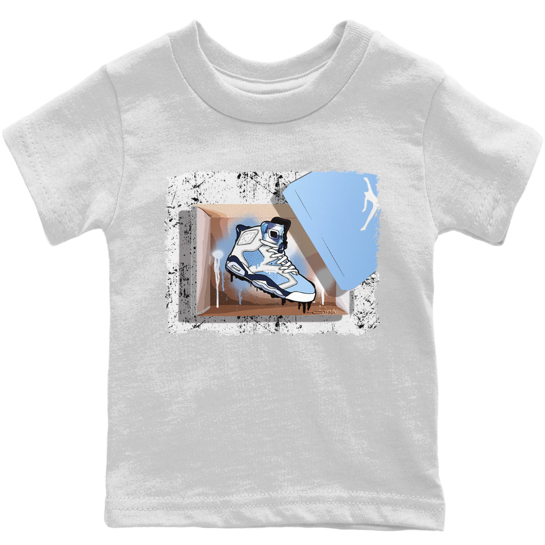 Jordan 6 UNC Shirt To Match Jordans New Kicks Sneaker Tees Jordan 6 UNC Drip Gear Zone Sneaker Matching Clothing Kids Shirts