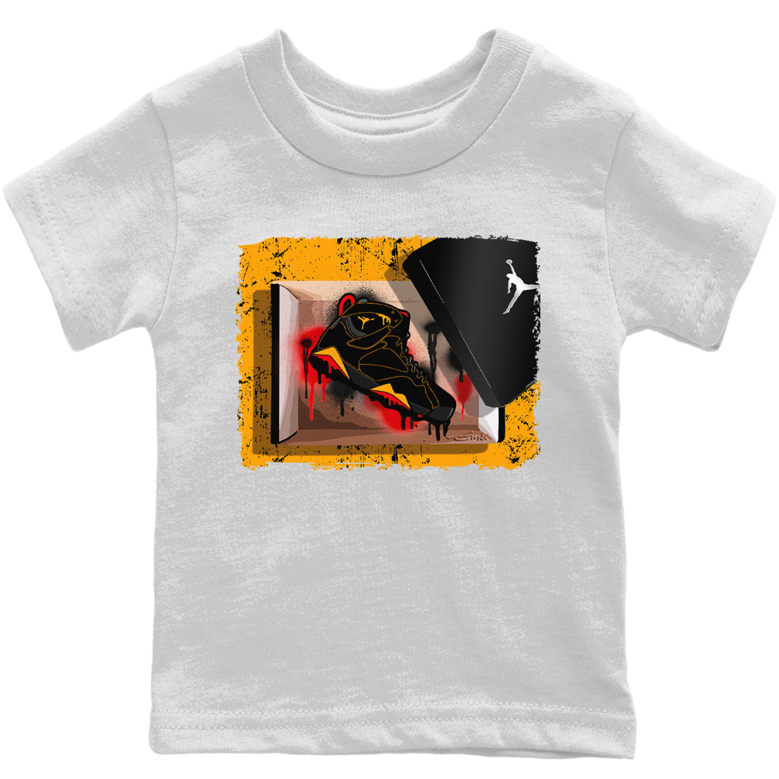 Jordan 7 Citrus Shirt To Match Jordans New Kicks Sneaker Tees Jordan 7 Citrus Drip Gear Zone Sneaker Matching Clothing Kids Shirts