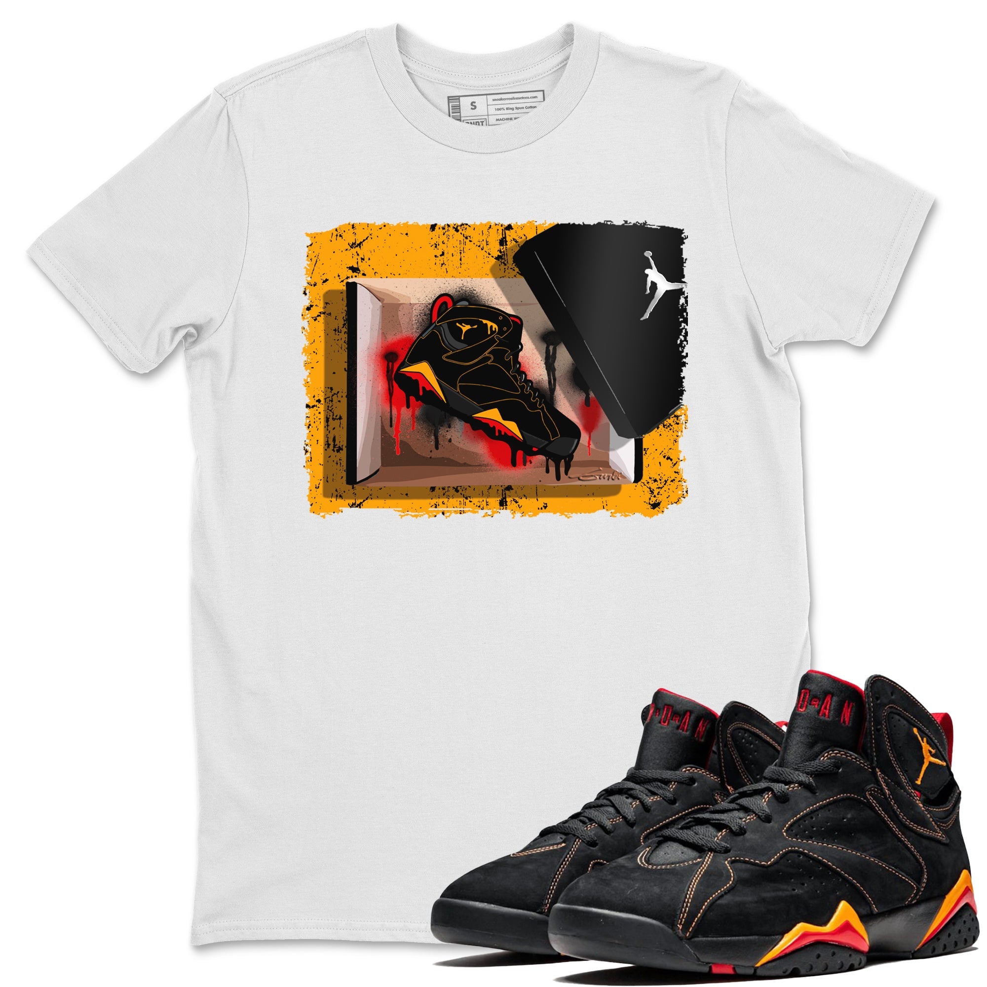 Jordan 7 Citrus Shirt To Match Jordans New Kicks Sneaker Tees Jordan 7 Citrus Drip Gear Zone Sneaker Matching Clothing Unisex Shirts