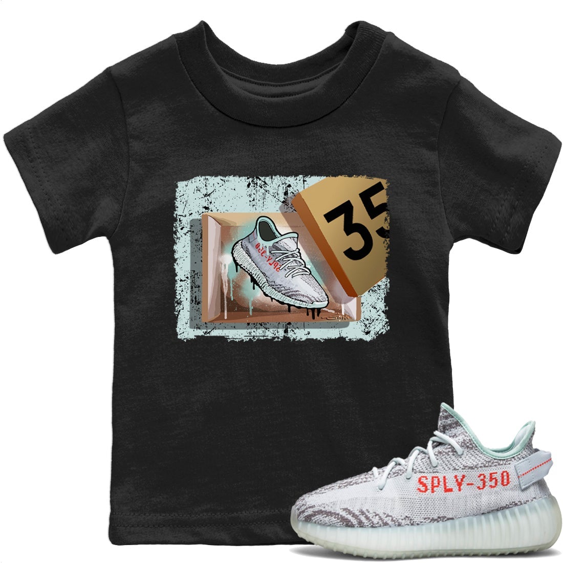Yeezy 350 Blue Tint Shirt To Match Jordans New Kicks Sneaker Tees Yeezy 350 Blue Tint Drip Gear Zone Sneaker Matching Clothing Kids Shirts