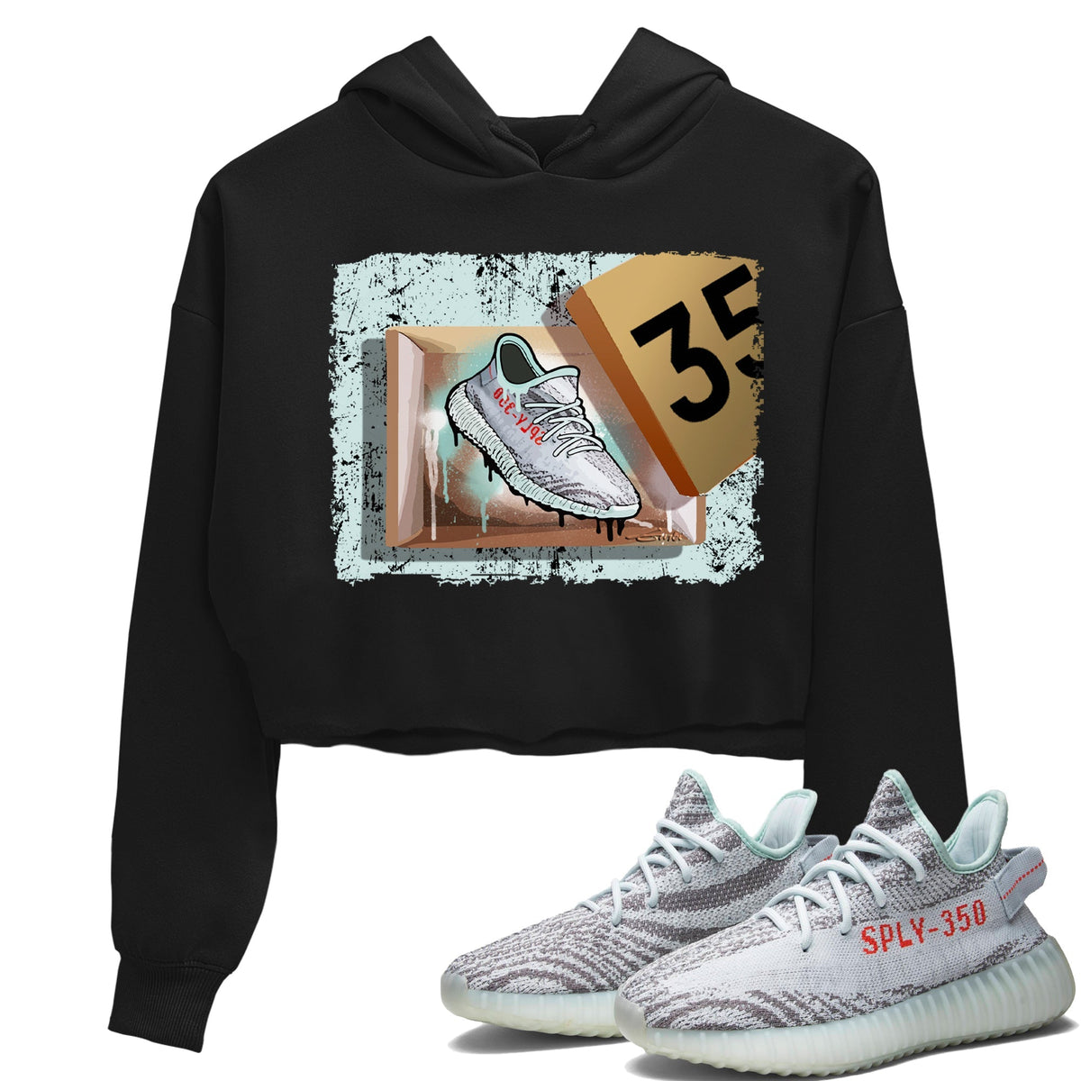 Yeezy 350 Blue Tint Shirt To Match Jordans New Kicks Sneaker Tees Yeezy 350 Blue Tint Drip Gear Zone Sneaker Matching Clothing Women's Shirts