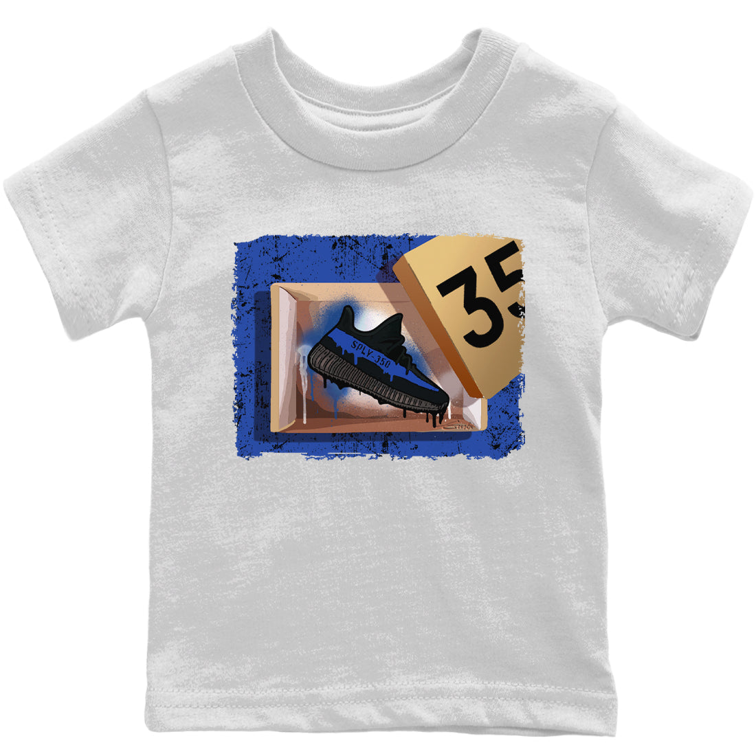 Yeezy 350 Dazzling Blue Shirt To Match Jordans New Kicks Sneaker Tees Yeezy 350 Dazzling Blue Drip Gear Zone Sneaker Matching Clothing Kids Shirts