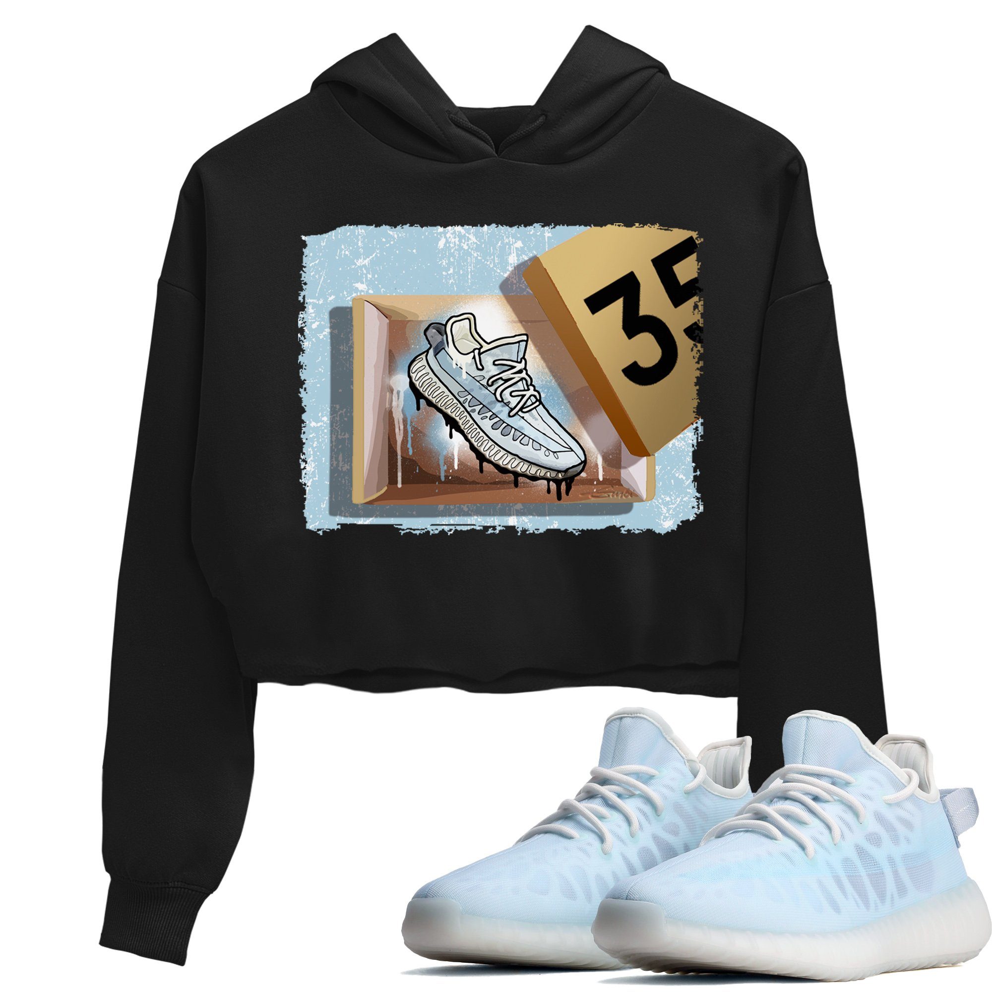 Yeezy 350 Mono Ice Shirt To Match Jordans New Kicks Sneaker Tees Yeezy 350 Mono Ice Drip Gear Zone Sneaker Matching Clothing Women's Shirts