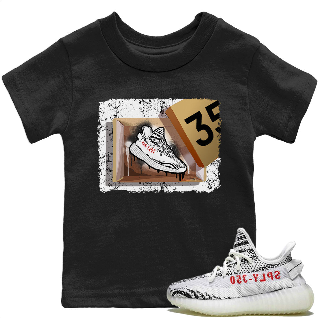 Yeezy 350 Zebra Shirt To Match Jordans New Kicks Sneaker Tees Yeezy 350 Zebra Drip Gear Zone Sneaker Matching Clothing Kids Shirts